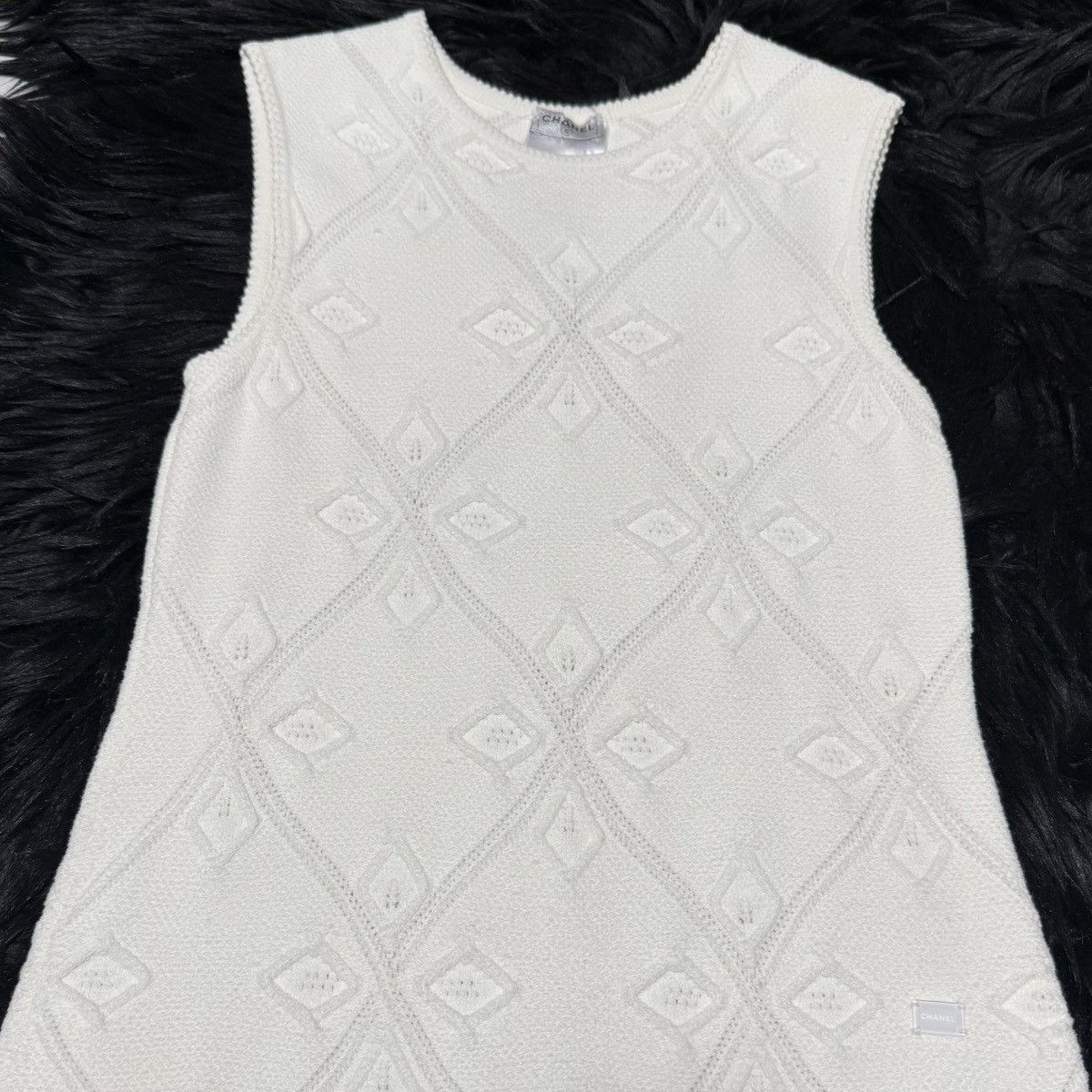 Chanel Genuine Chanel matelassé crochet decoration knit dress 36 Size XS / US 0-2 / IT 36-38 - 9 Thumbnail