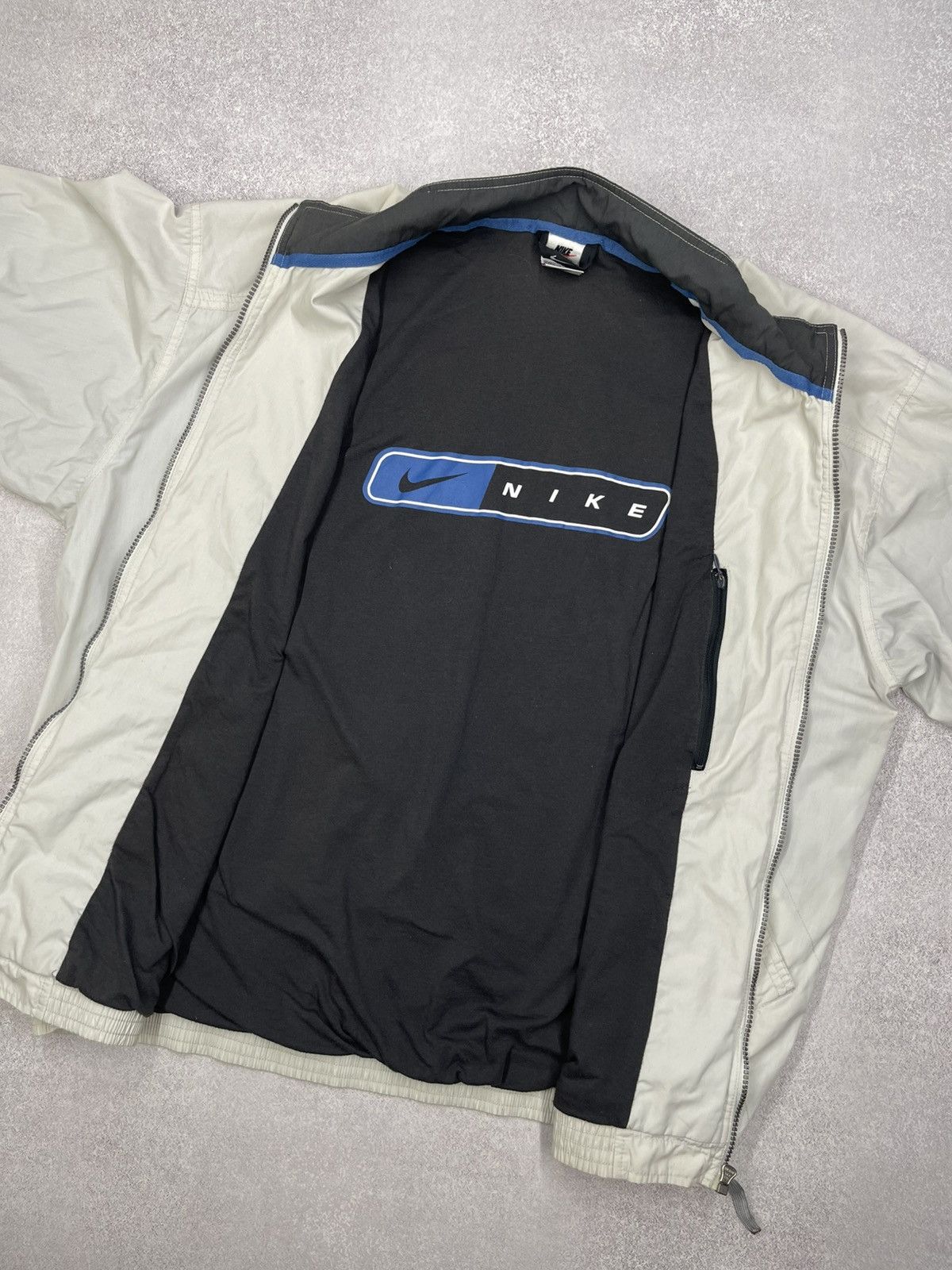 Nike Vintage Nike Jacket Beige Drill Big Logo y2K ACG TN Size US XL / EU 56 / 4 - 6 Thumbnail