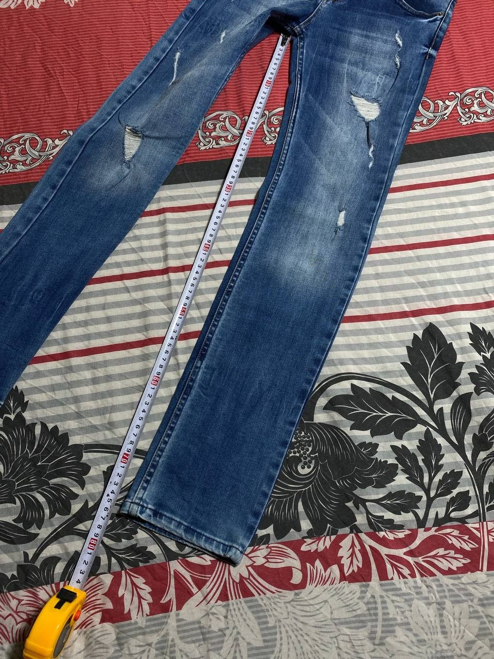 Japanese Brand Crazy Crash Dirty Baggy Faded Jean Japan Avant Garde Style Size US 30 / EU 46 - 13 Thumbnail