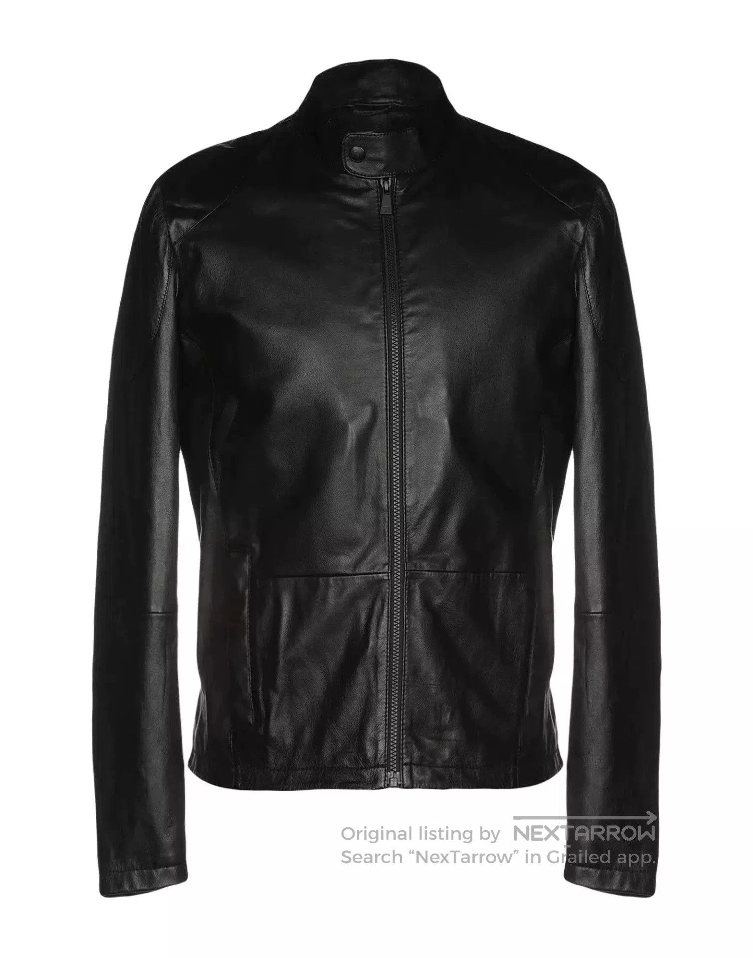Trussardi Trussardi Black Leather Jacket. Size US M / EU 48-50 / 2 - 1 Thumbnail