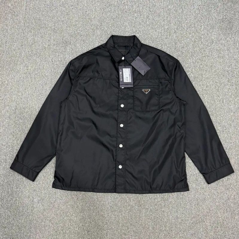 Prada Prada Black Nylon Men's Overshirt Size US XL / EU 56 / 4 - 1 Thumbnail