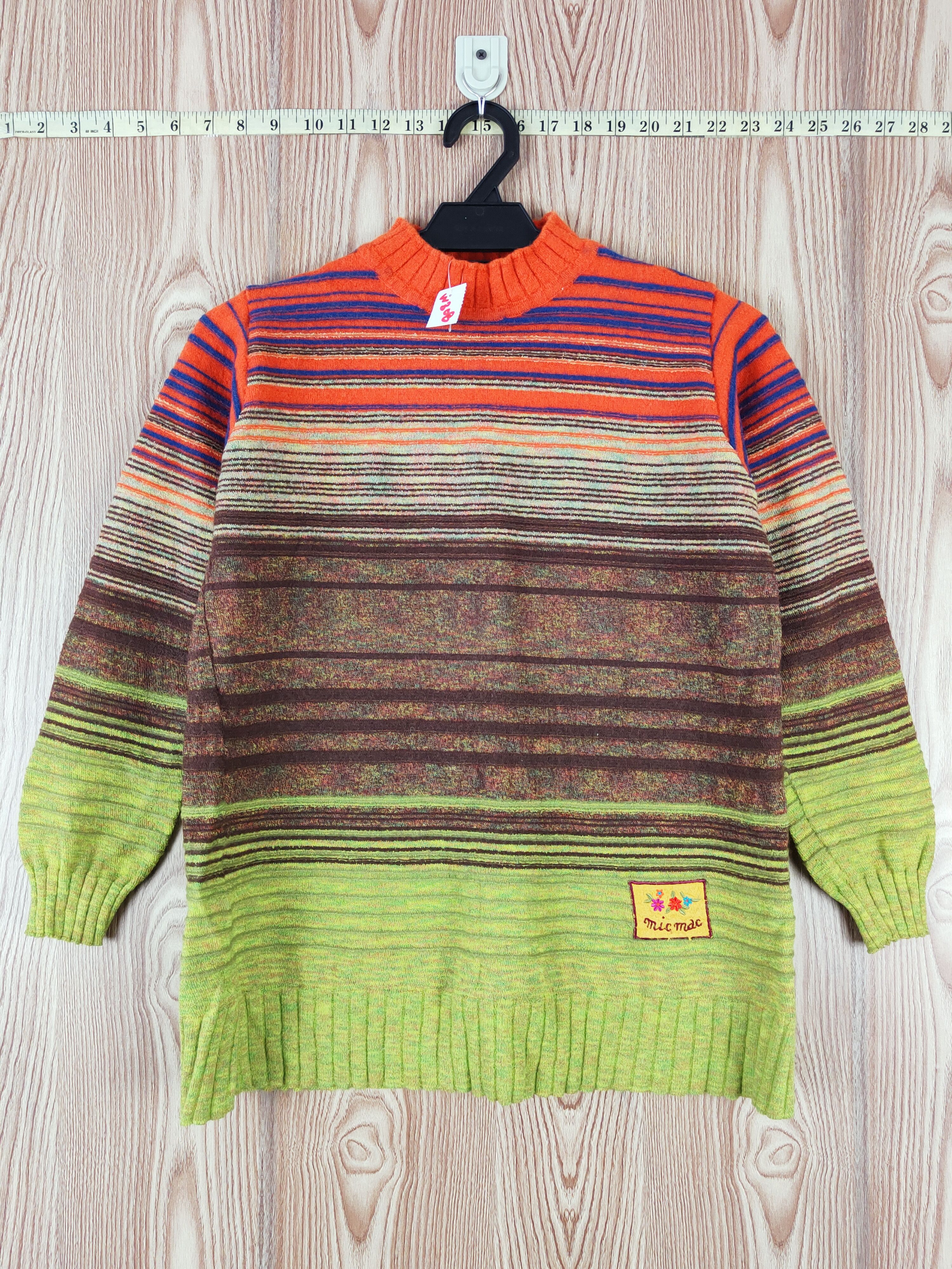 Homespun Knitwear × Japanese Brand × Vintage Japanese Brand Green Orange Knitwear Sweatshirts #W308 Size M / US 6-8 / IT 42-44 - 1 Thumbnail