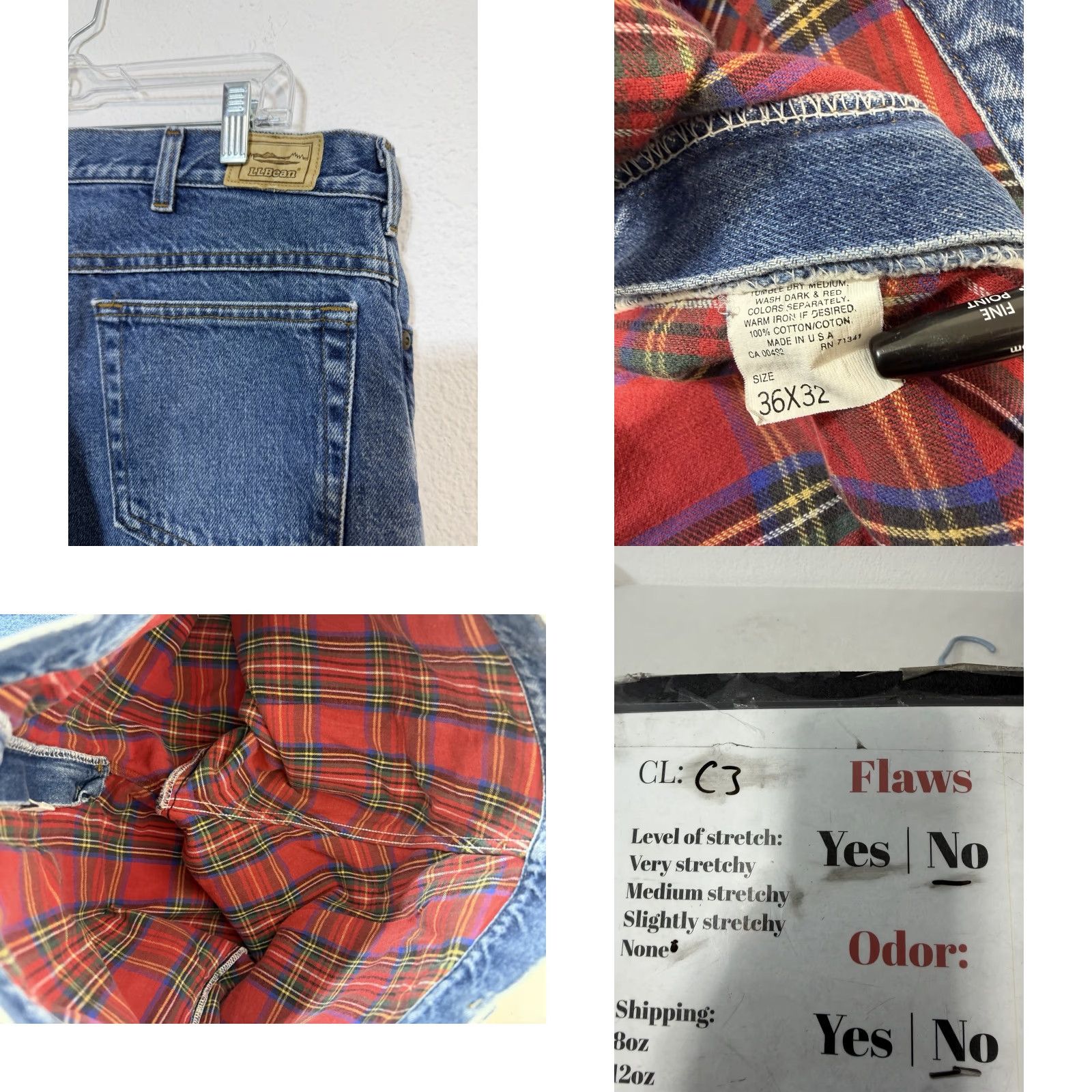Vintage L.L. Bean Jeans Mens Size 36x32 Blue Denim 5-Pocket Regular Straight Pocket Jeans Size US 36 / EU 52 - 8 Thumbnail