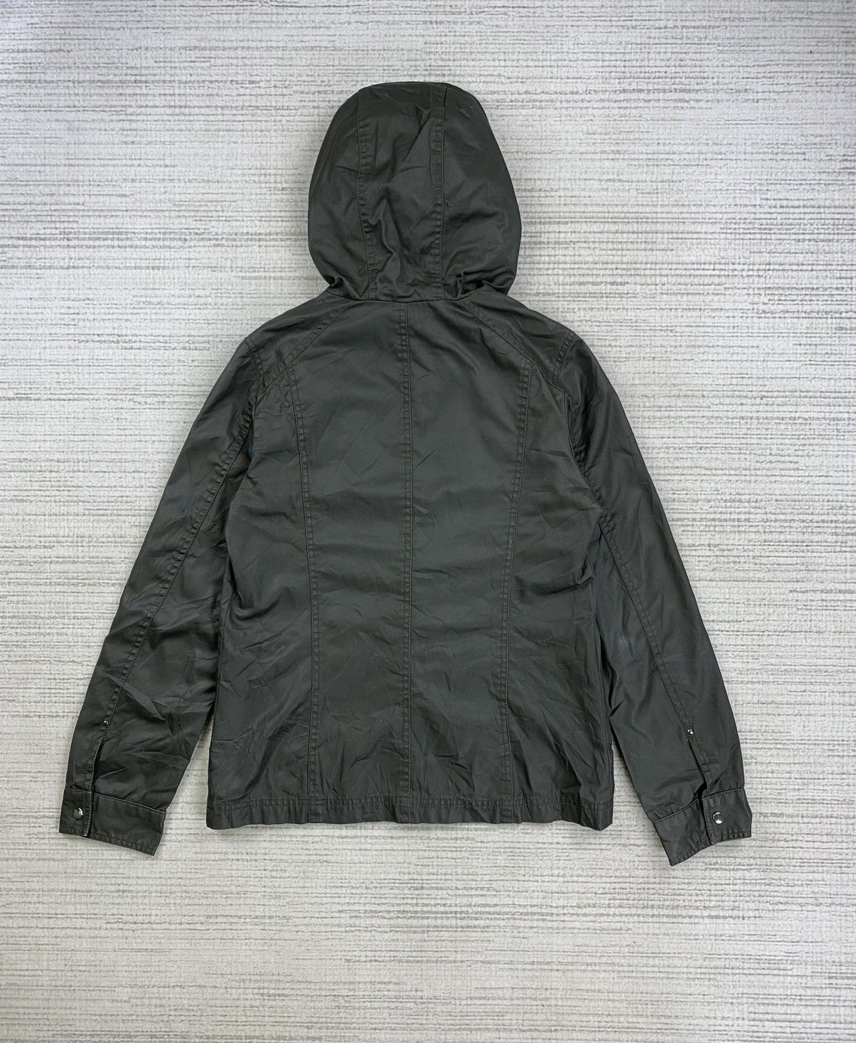 Japanese Brand × Uniqlo × Vintage Coated Cloth By Uniqlo Punk Design Zipper Hoodie Jacket Size US M / EU 48-50 / 2 - 2 Thumbnail