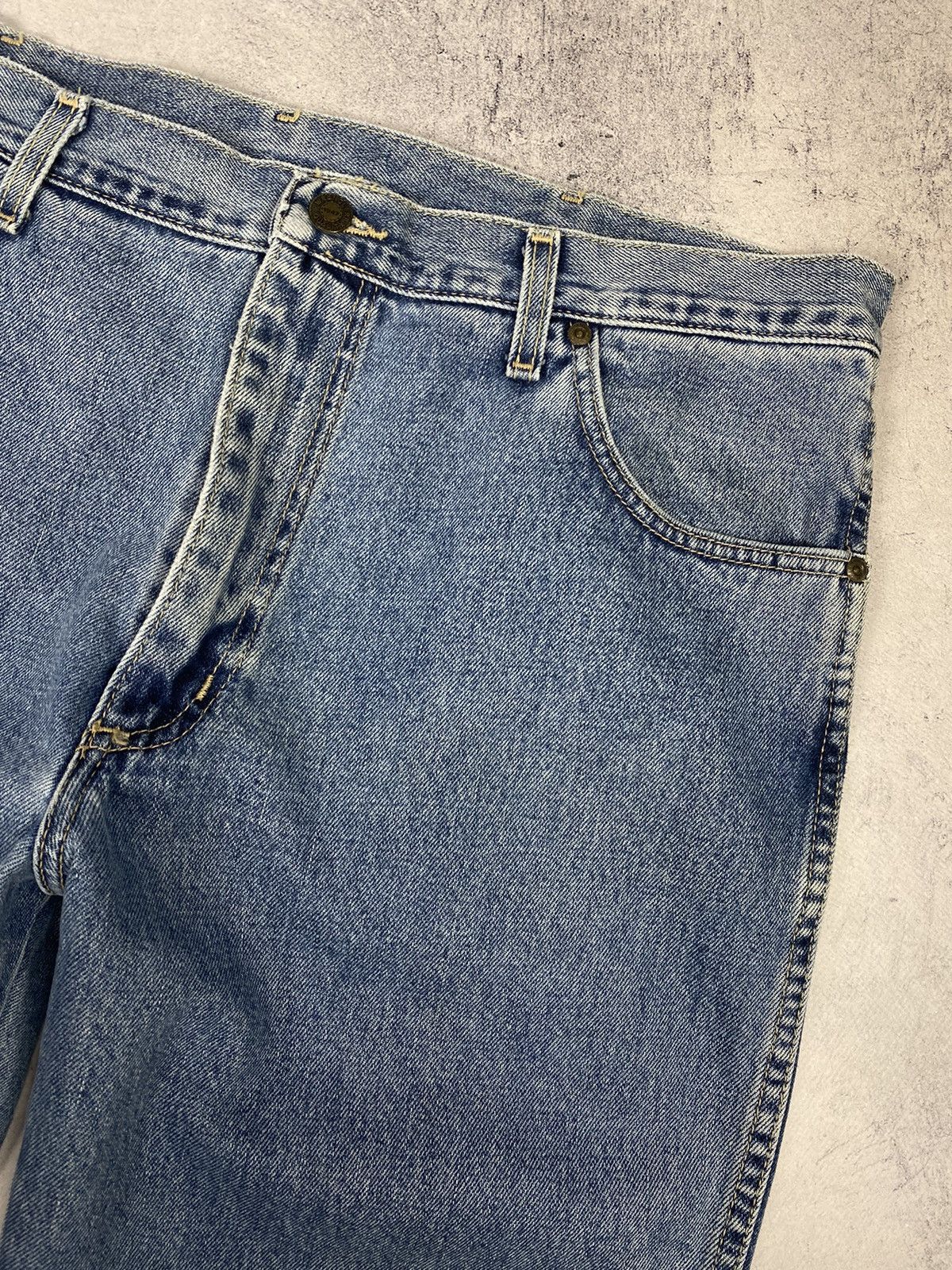 Designer × Wrangler Wrangler Washed Blue Denim Jeans Pants Size US 38 / EU 54 - 11 Thumbnail