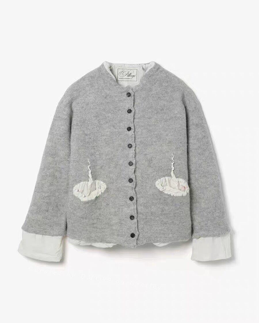 Other Pillings Knitted Wool Lace Coat Size M / US 6-8 / IT 42-44 - 1 Thumbnail