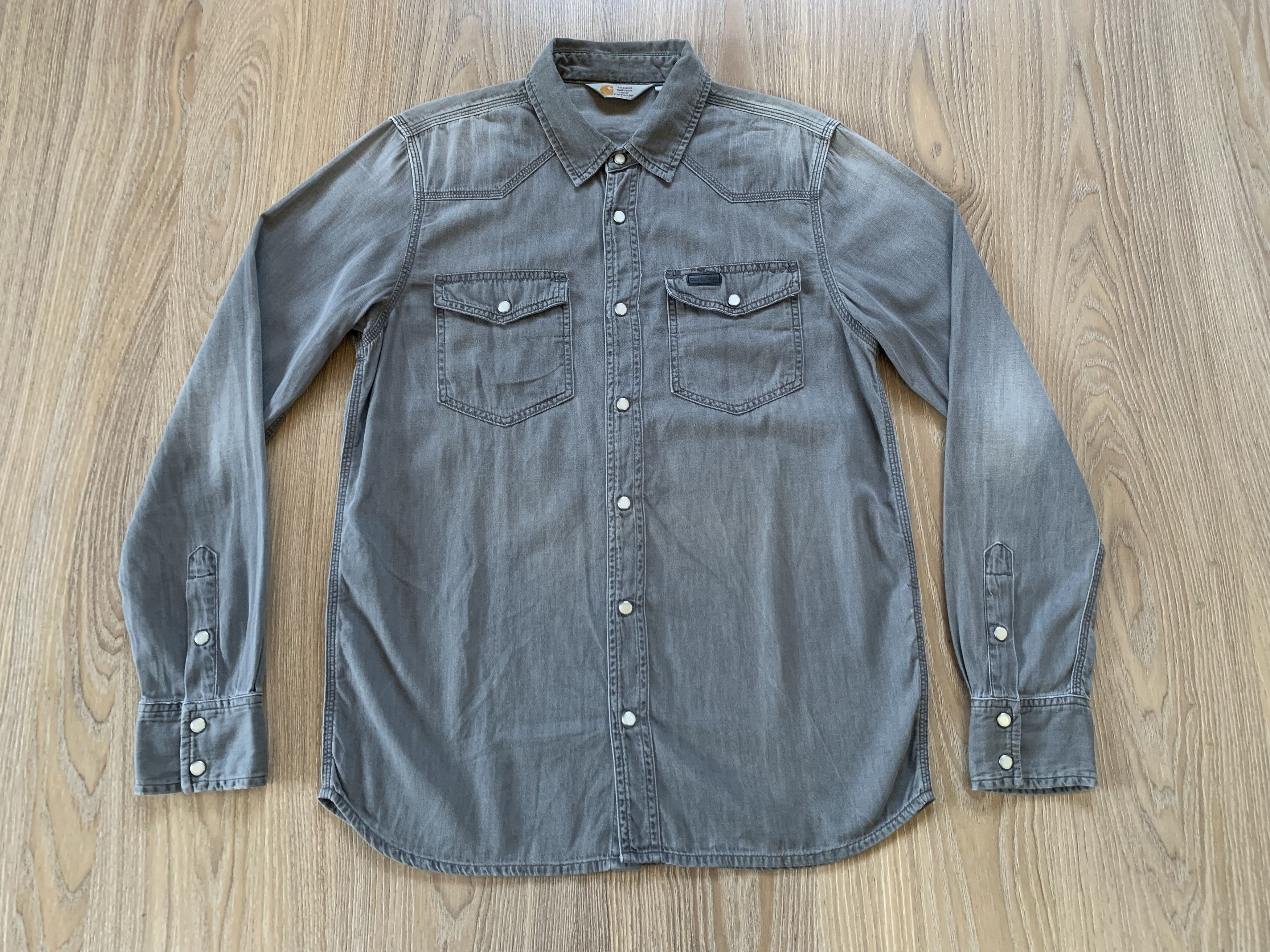Carhartt Carhartt Howdy Denim Long Sleeve Grey Shirt Size US M / EU 48-50 / 2 - 2 Thumbnail