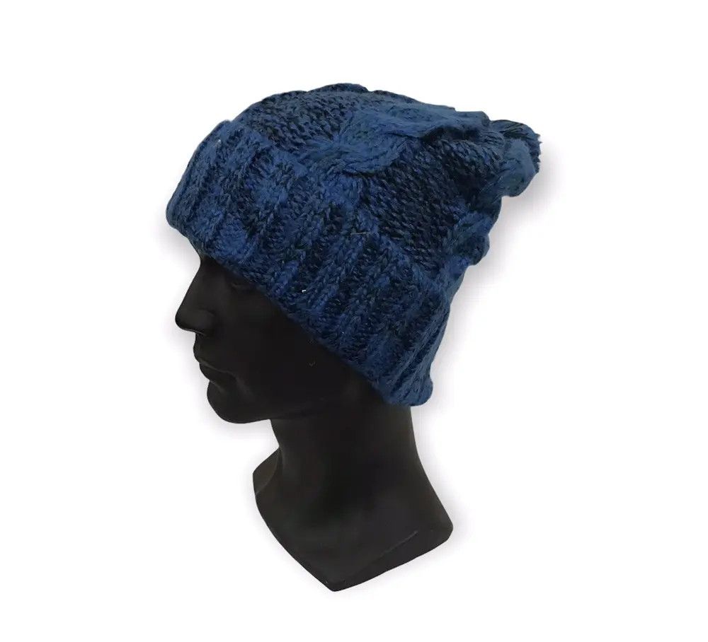 Japanese Brand × Vintage Japanese Brand Plain Knit Beanie Hat Size ONE SIZE - 1 Thumbnail