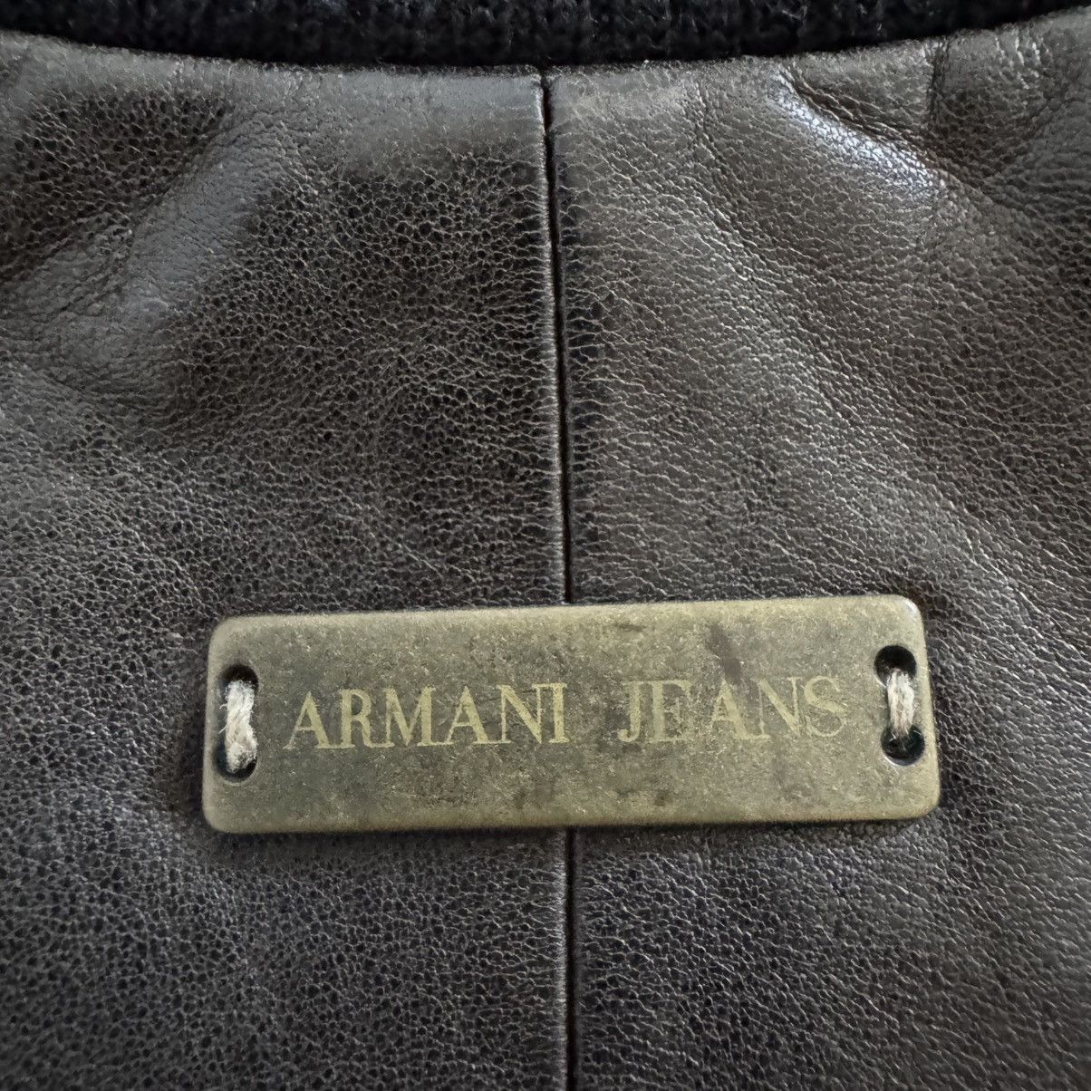 Emporio Armani Armani Jeans Vintage Cropped Leather Y2K Bomber Jacket Size S / US 4 / IT 40 - 14 Thumbnail