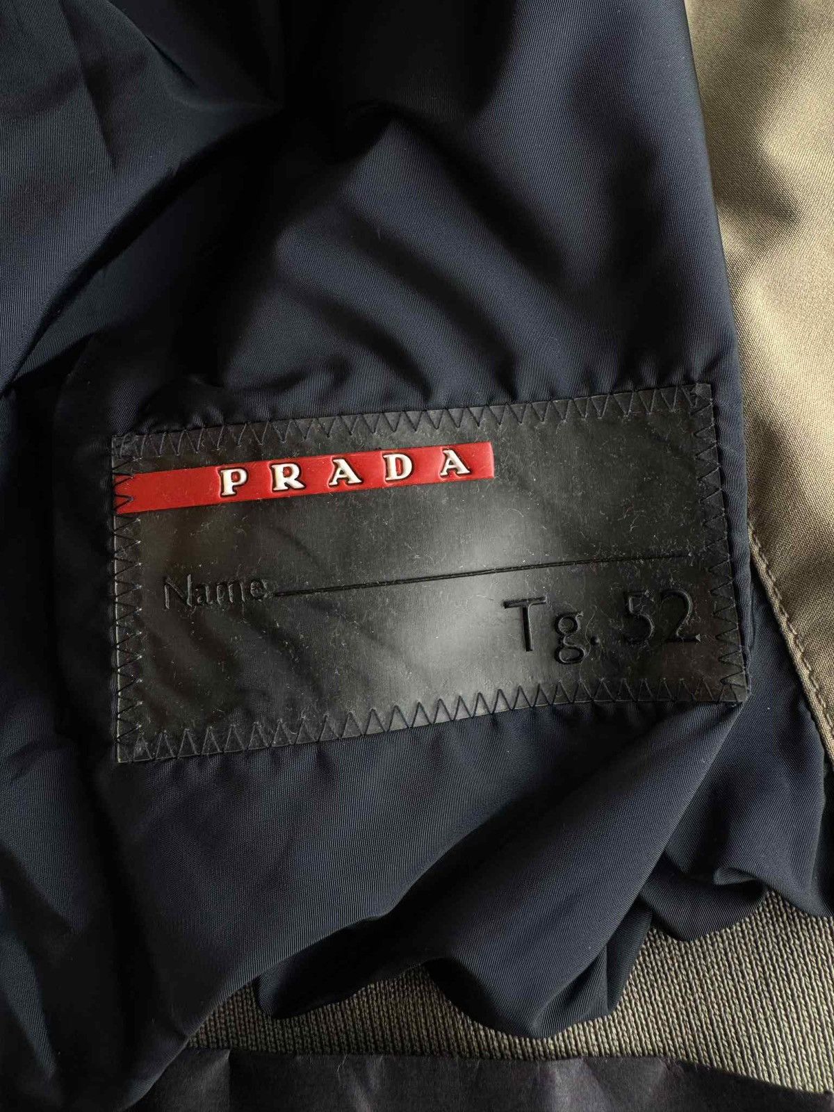 Prada Rare - Prada Chest Logo Red Tape Track Jacket Size US L / EU 52-54 / 3 - 12 Thumbnail
