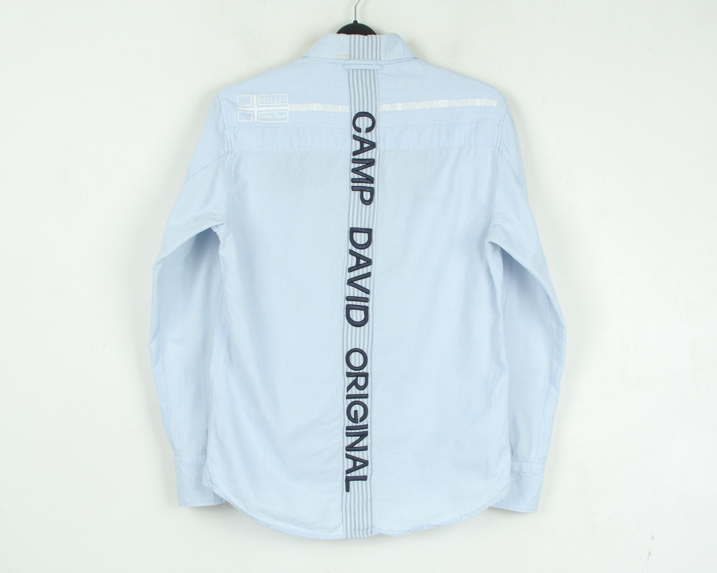 Camp David Shirt Muscle Fit M Long Sleeve Cotton Casual Button Up Blue Size US M / EU 48-50 / 2 - 4 Thumbnail