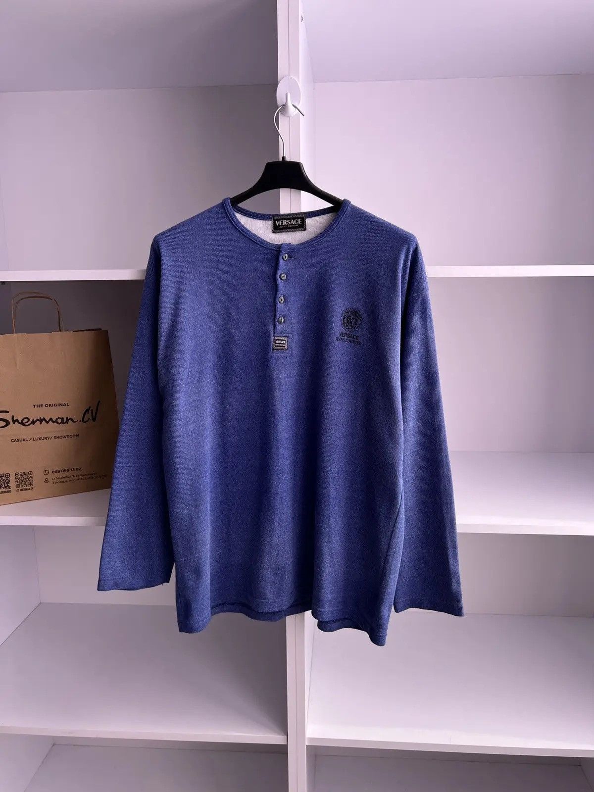 Versace × Versace Jeans Couture × Vintage Vintage Versace Jeans Couture Long sleeve Size US L / EU 52-54 / 3 - 3 Thumbnail