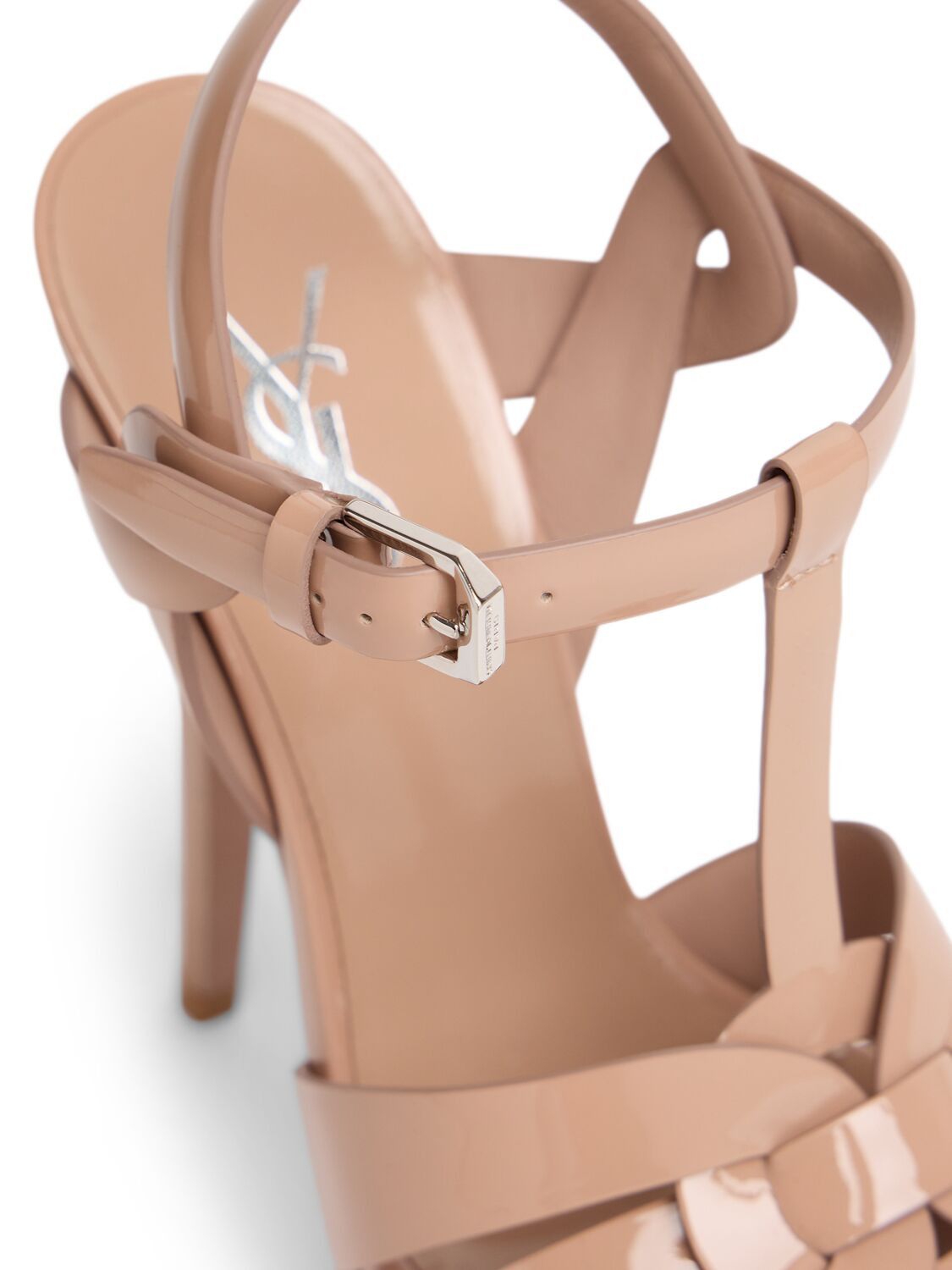 Saint Laurent Paris o1s1wg111024 Tribute Sandals in Smooth Leather in Nude Size US 12 / IT 42 - 4 Thumbnail