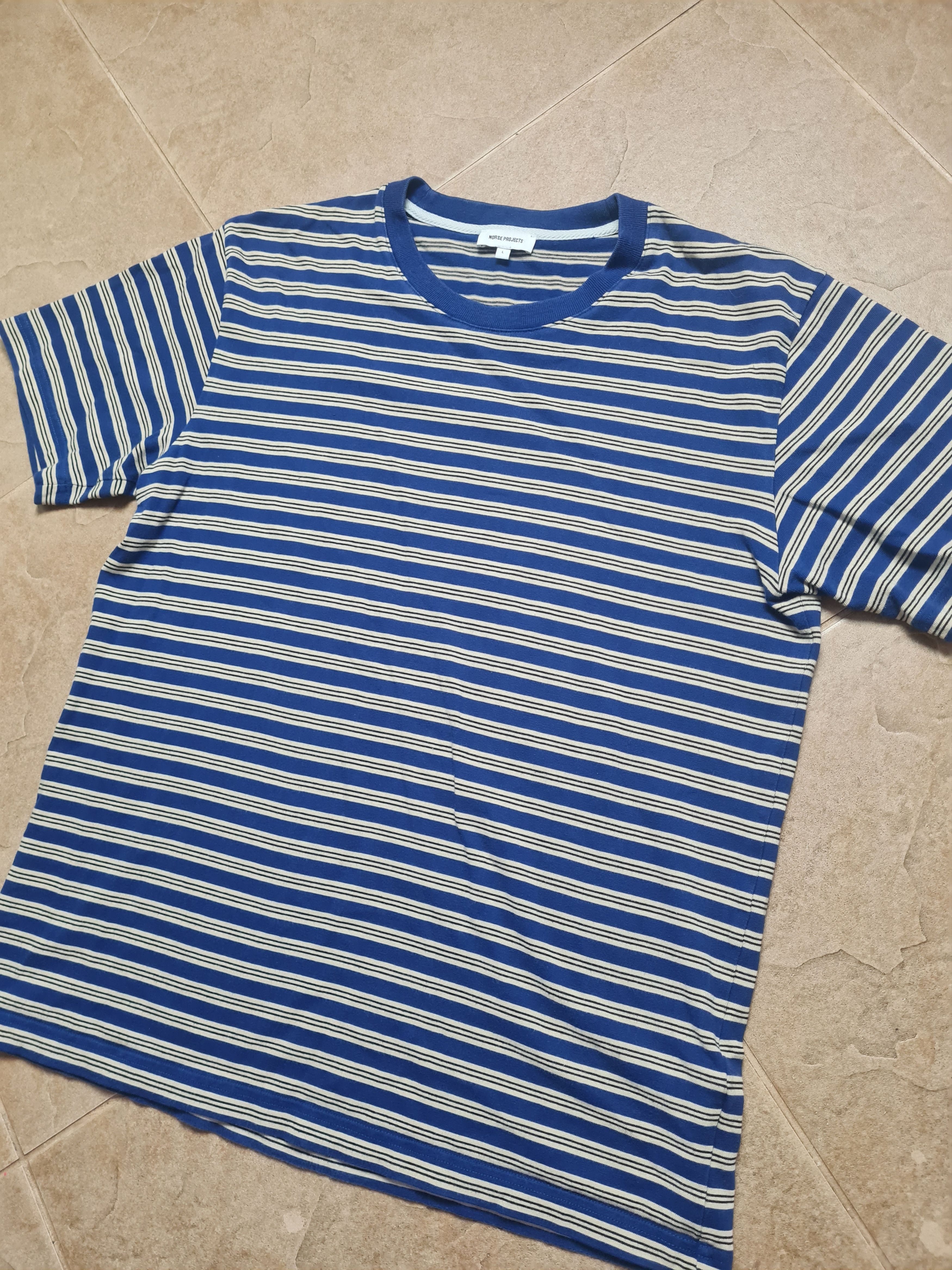 Norse Projects T-SHIRT Norse Projects Johannes Nautical Stripe Oranic Sz L Size US L / EU 52-54 / 3 - 7 Thumbnail