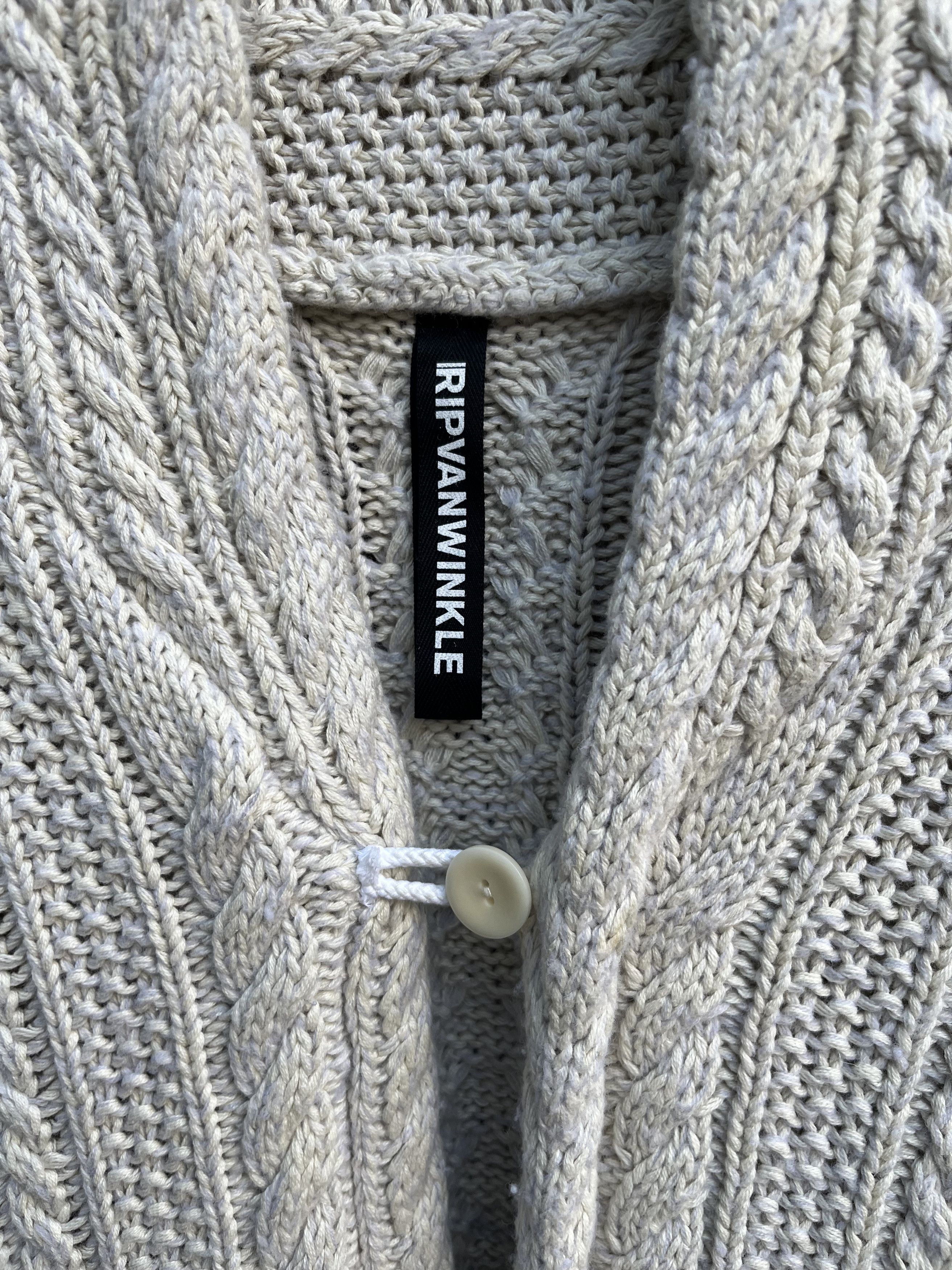 RIPVANWINKLE Alan Carde Off White Cotton-Wool Cardigan (japanese size 5) Size US XL / EU 56 / 4 - 12 Thumbnail