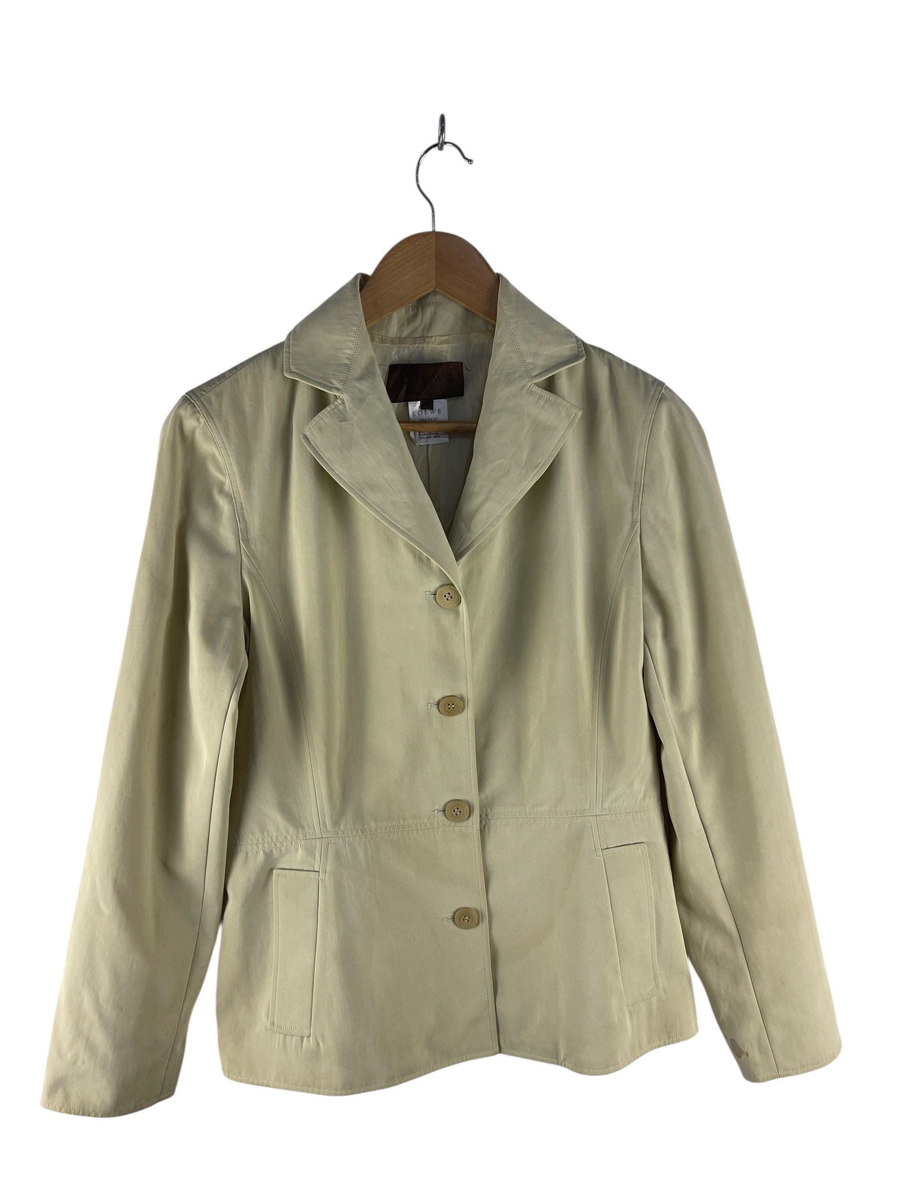 Loewe Vintage LOEWE Tailored Blazer Jacket Cotton Silk Lined Size S / US 4 / IT 40 - 2 Thumbnail