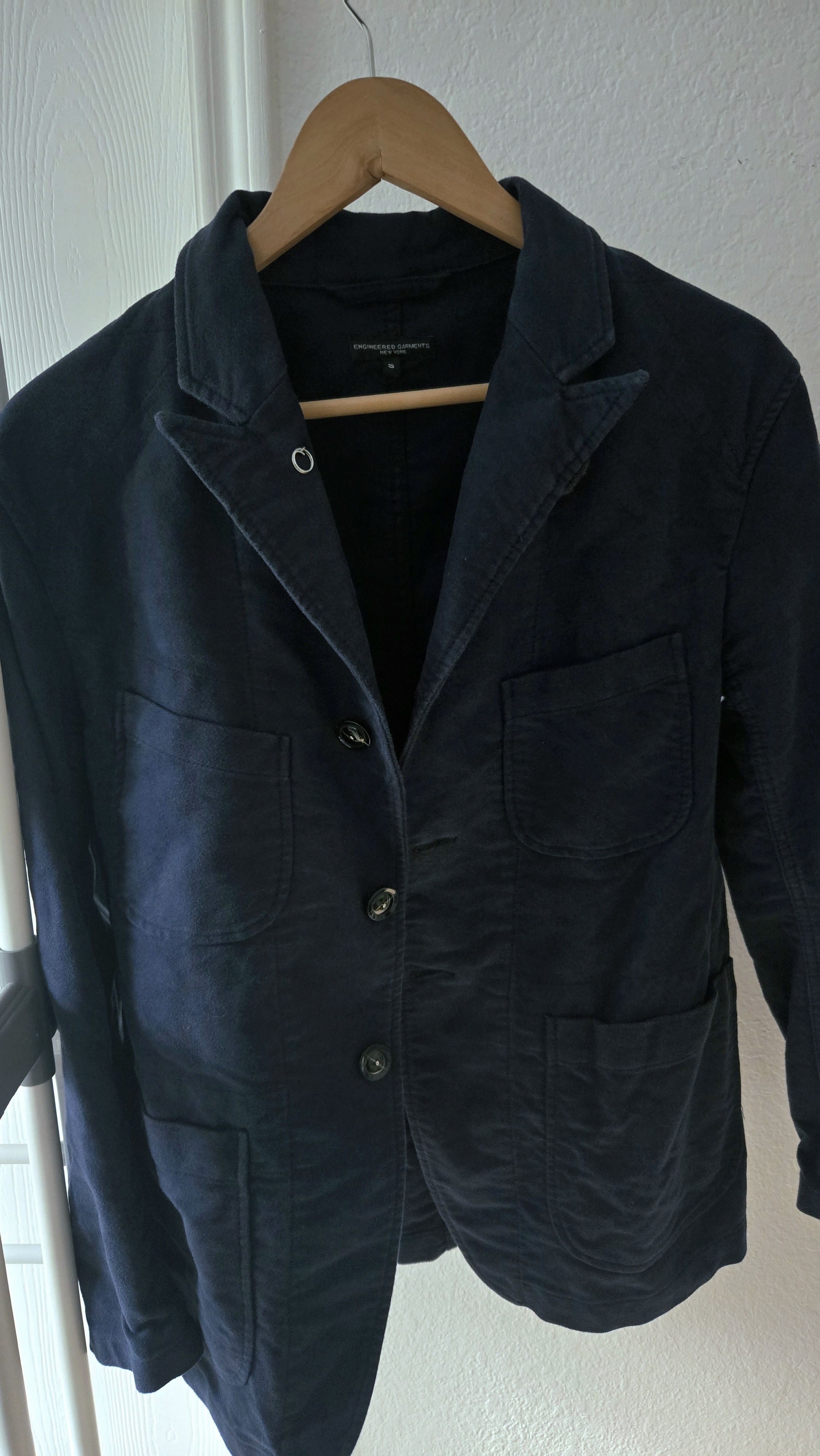Engineered Garments Moleskin Blue Bedford Jacket Size US S / EU 44-46 / 1 - 1 Thumbnail