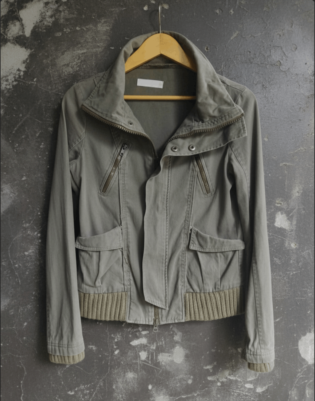 Japanese Brand RARE! Japan Vintage Bomber Maison Gilfy Green Army Jacket Size M / US 6-8 / IT 42-44 - 1 Thumbnail