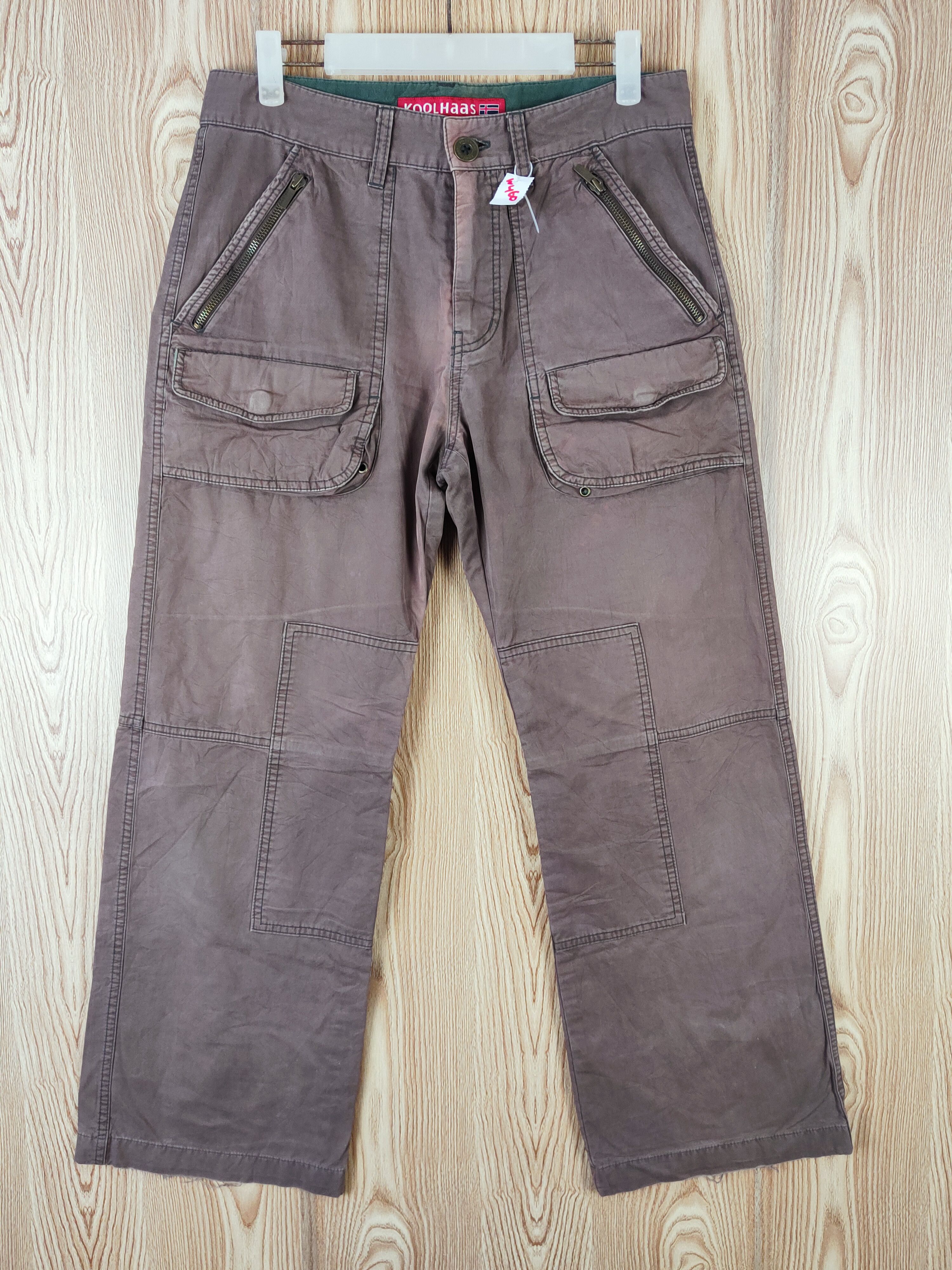 Koolhaas Dark Brown Faded Multipocket Casual Pants #W460