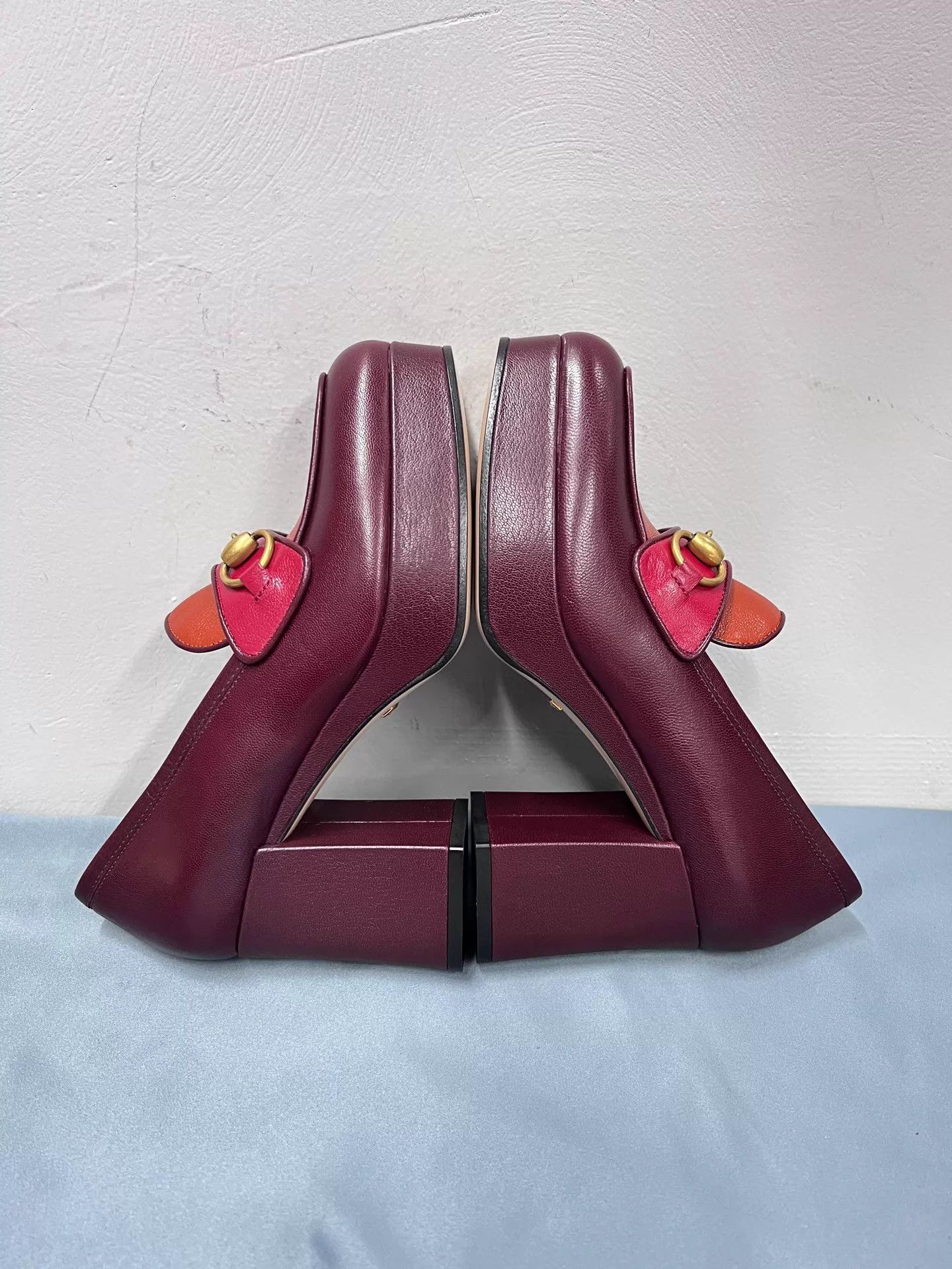 Gucci Gucci HB Cowhide Round Toe Slip-On Block Heel 36.5 Size US 6 / IT 36 - 6 Thumbnail