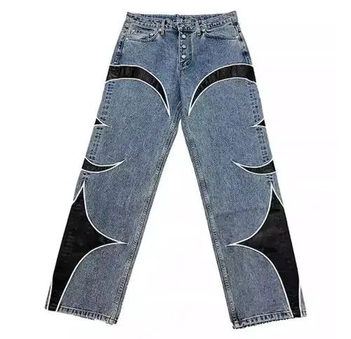 VIBE High street embroidered patchwork casual jeans Size US 34 / EU 50 - 4 Thumbnail