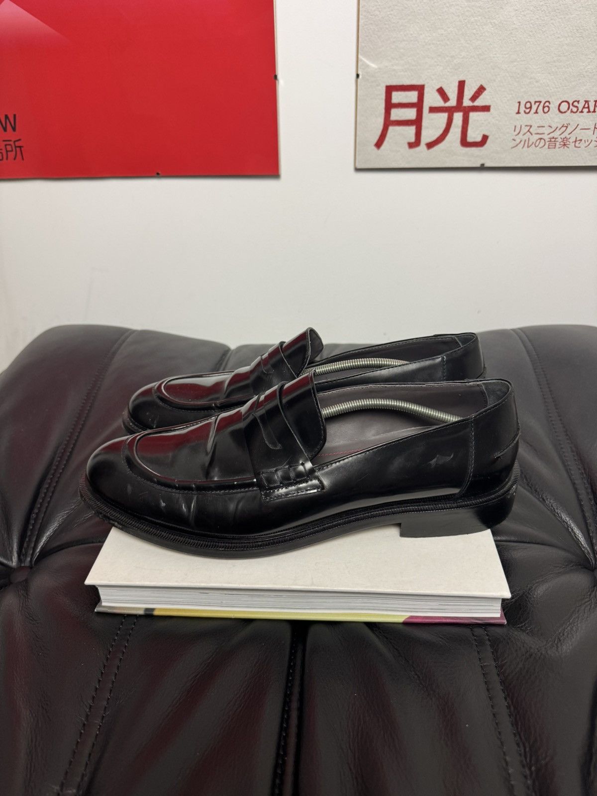 Pollini Black High Quality Leather Loafers Vintage Y2k Italy Hype Size US 9.5 / EU 42-43 - 5 Thumbnail
