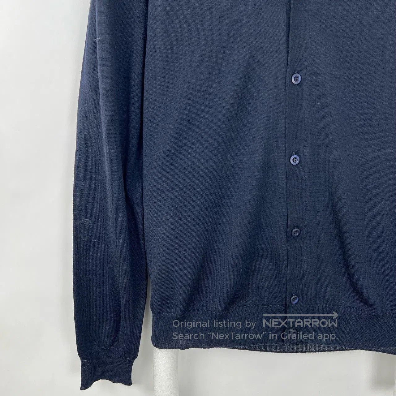 Prada Prada Dark Blue V-Neck Knit Cardigan. Size US M / EU 48-50 / 2 - 6 Thumbnail