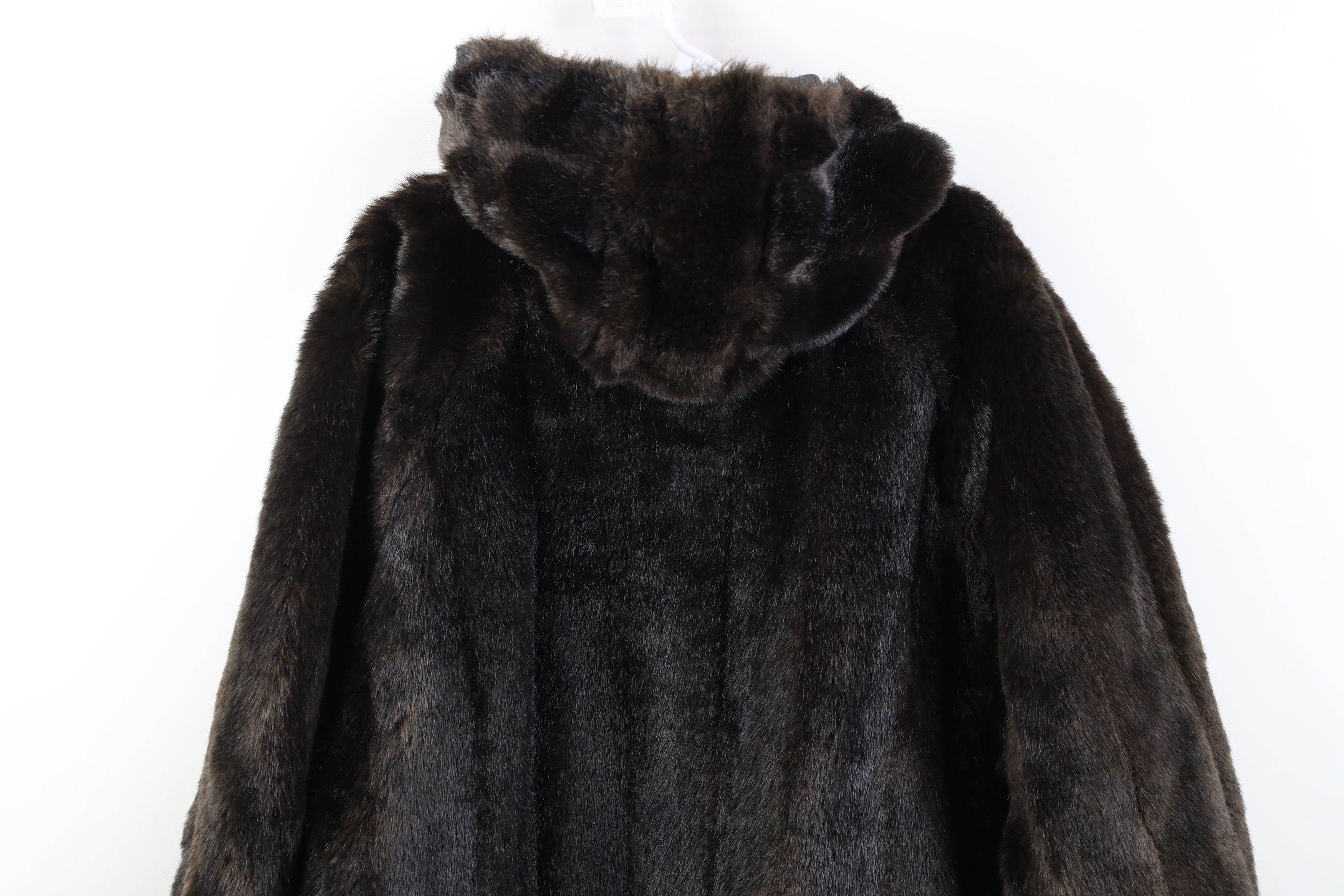 Vintage Vintage 90s Streetwear Reversible Faux Fur Leather Jacket Size M / US 6-8 / IT 42-44 - 9 Thumbnail