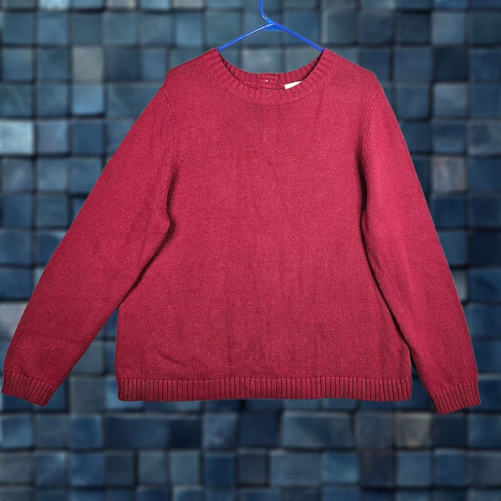J. Jill J.JILL Red Cardigan Sweater XL Women Long Sleeve Button Up Knit Top Adults XS? Size XL / US 12-14 / IT 48-50 - 1 Thumbnail