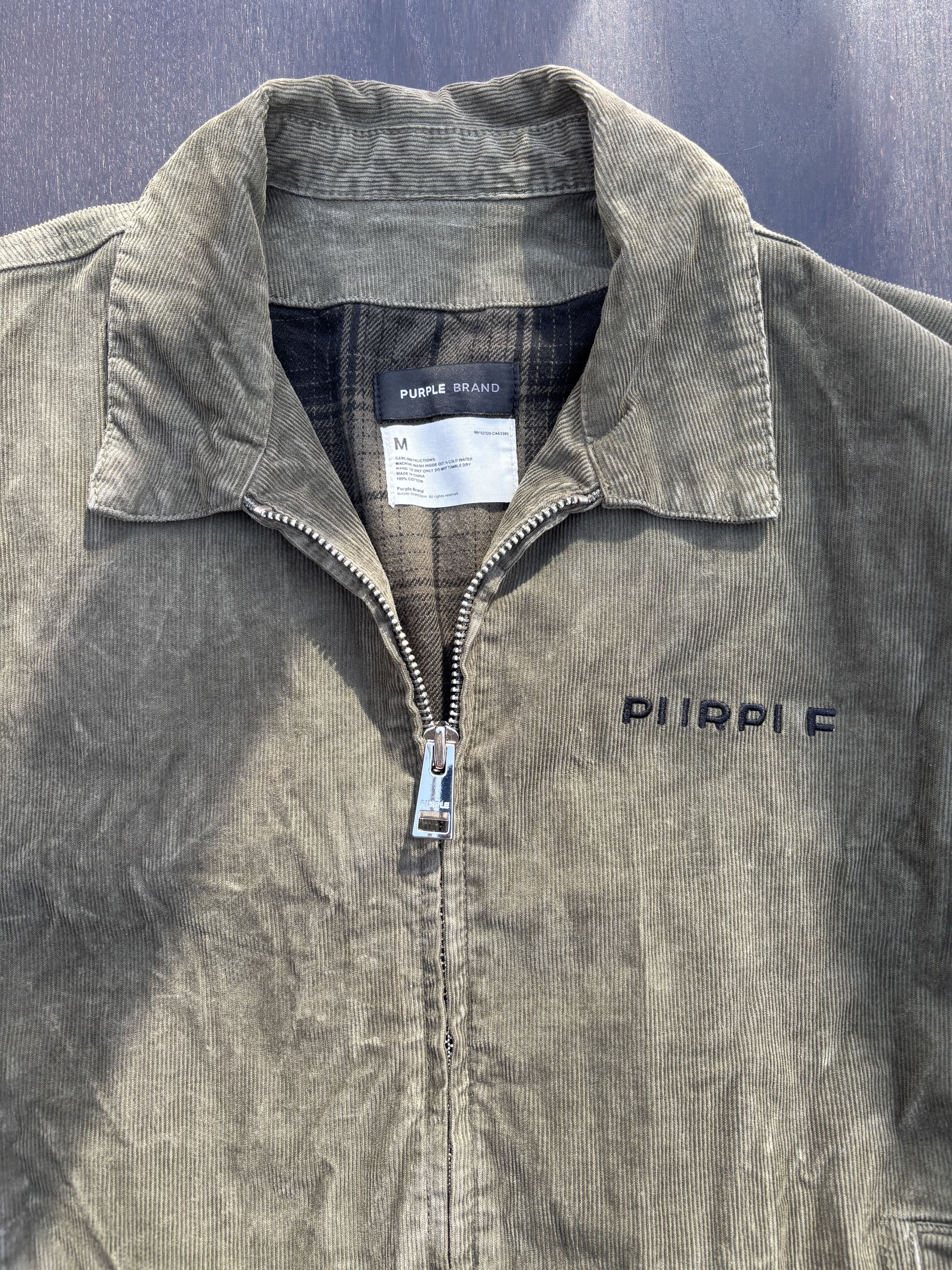 Purple Brand Purple Brand Motif-Embroidered Green Corduroy Jacket Size US M / EU 48-50 / 2 - 5 Thumbnail