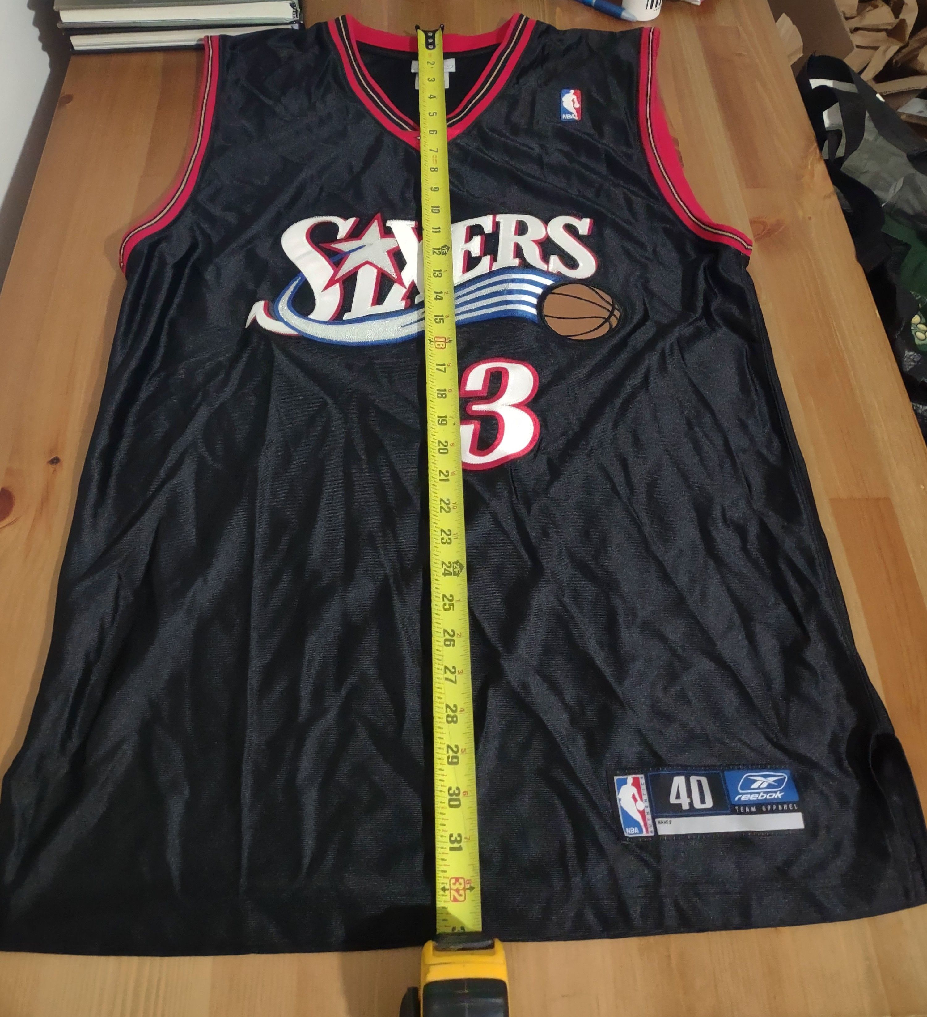 NBA × Reebok × Vintage Y2K Allen Iverson Philadelphia 76ers Authentic Home Jersey Size US M / EU 48-50 / 2 - 9 Thumbnail