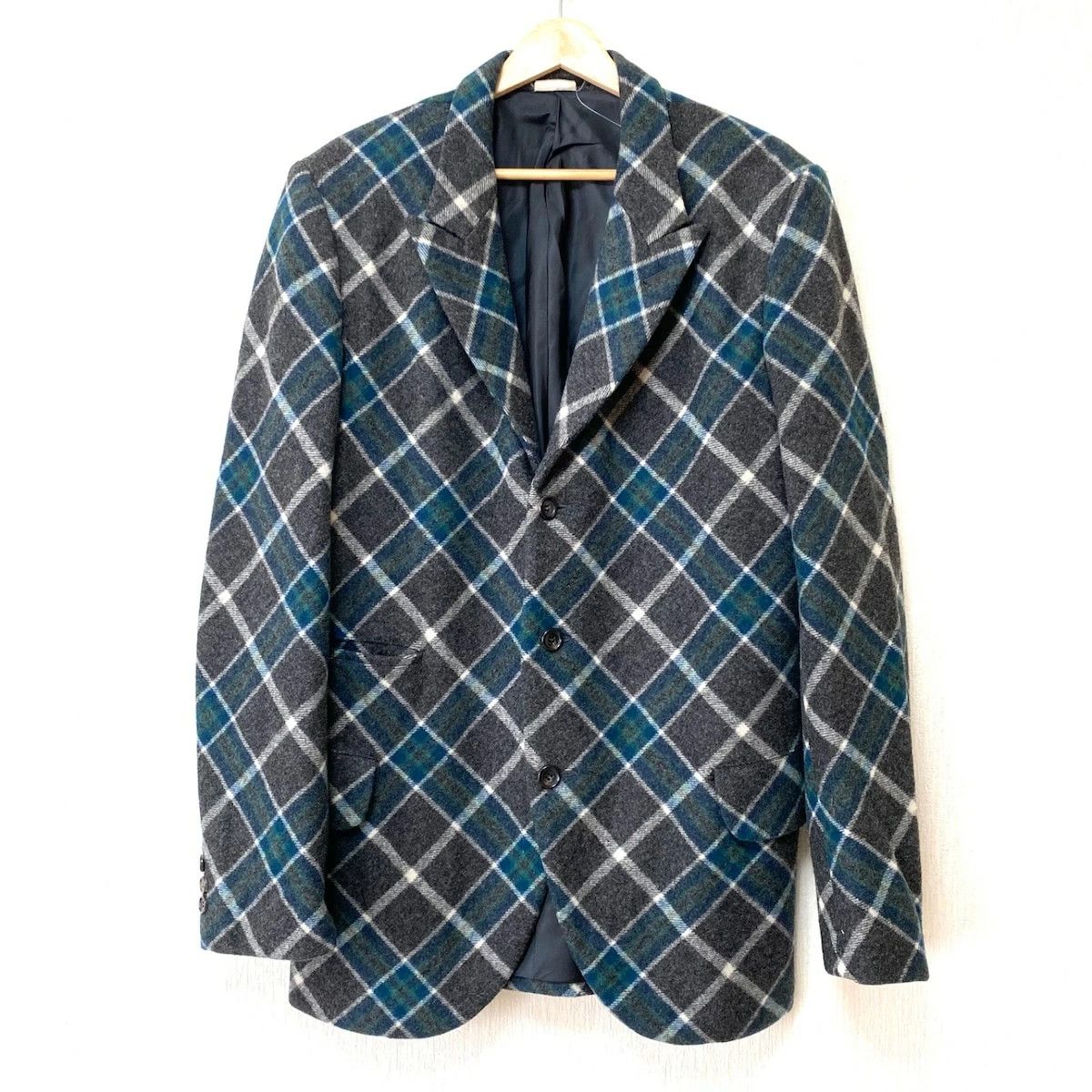 Comme des Garcons Homme Plus Jacket check pattern 3 button flap pocket wool Multicolor Size US M / EU 48-50 / 2 - 1 Thumbnail