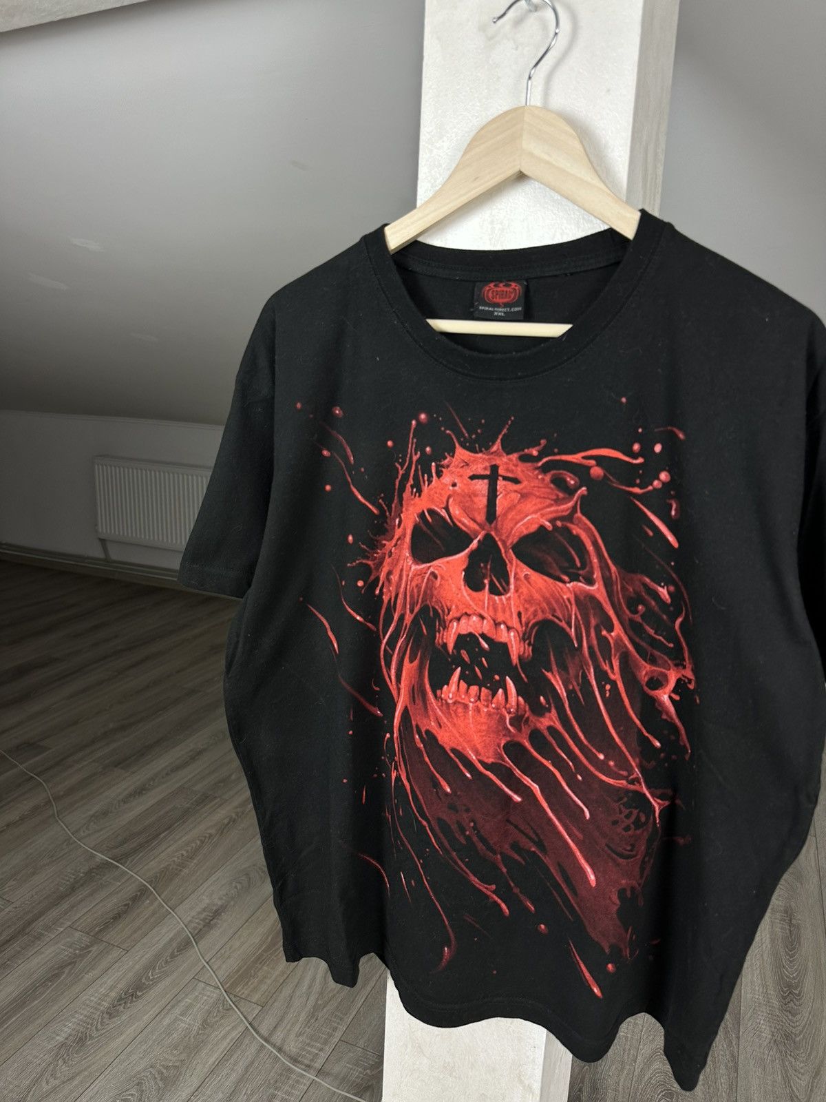 Other Vintage Y2K Fire Skull and Dragon Rock Tee Gothic Size US XL / EU 56 / 4 - 3 Thumbnail