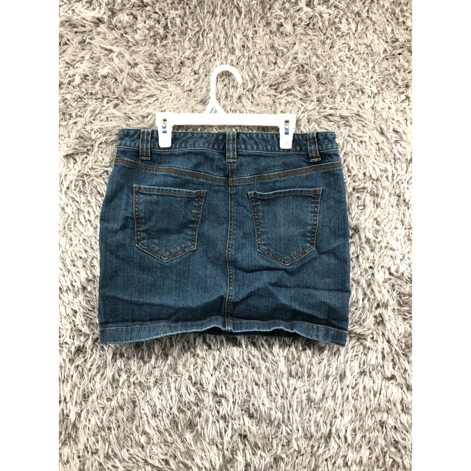 Loft LOFT Skirt Womens Size 4 Blue Denim Cotton Midi Mini Logo Quiet Pattern Barbie Size 27" / US 4 / IT 40 - 5 Thumbnail