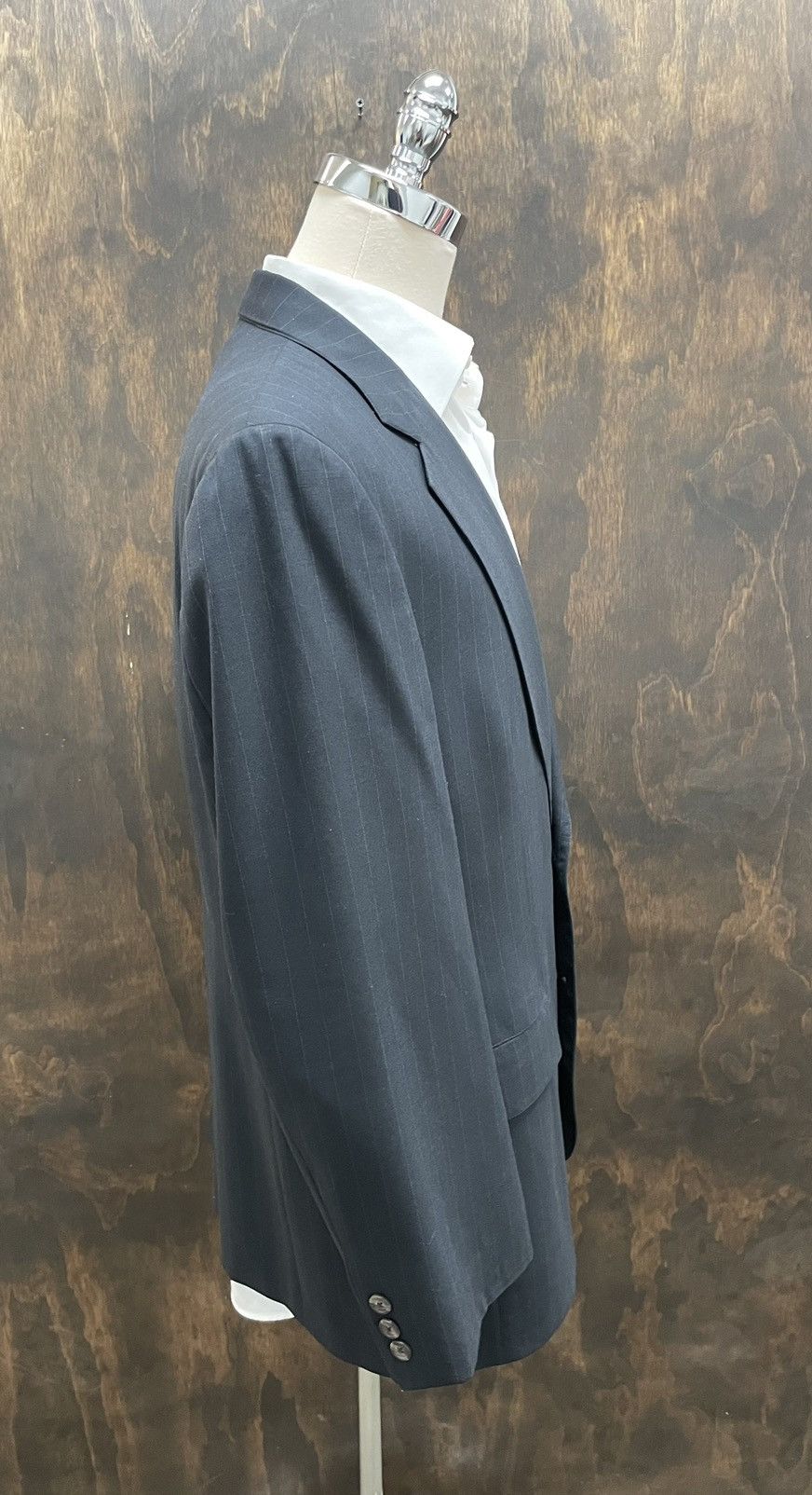 Brooks Brothers × Vintage Subtle Pinstripe Wool Suit Size 46R - 4 Thumbnail