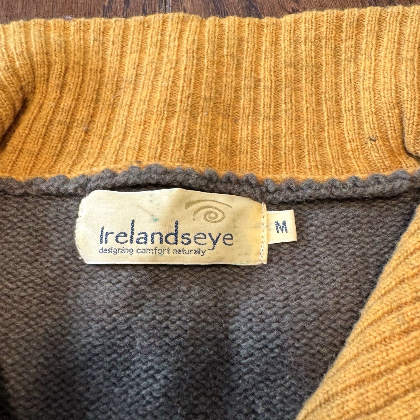 Vintage VINTAGE Irelands Eye Sweater Mens Medium Green Wool Pullover 1/4 Zip Ribbed Heavy Thick Knit Mock Neck 1/4 Zip Wool Size US M / EU 48-50 / 2 - 3 Thumbnail