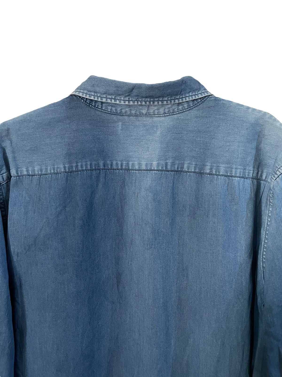 Japanese Brand × Uniqlo Uniqlo Vintage Denim Flannel Shirt Size US L / EU 52-54 / 3 - 8 Thumbnail