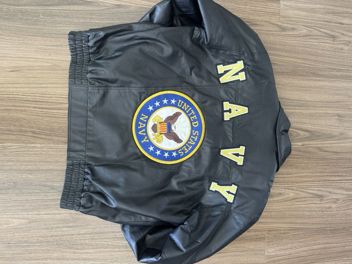 Other US Navy leather faux inner jacket Size US L / EU 52-54 / 3 - 3 Thumbnail