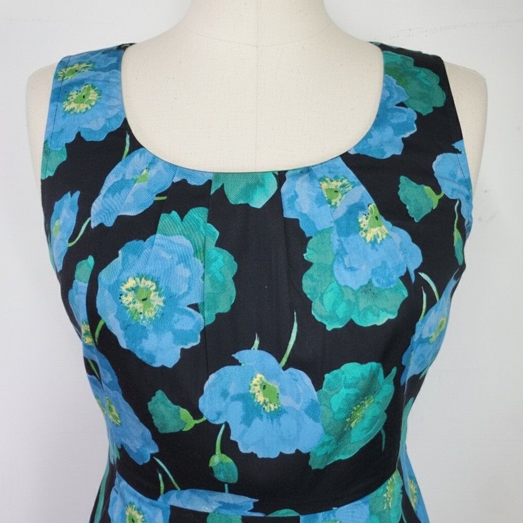 Loft Ann Taylor Loft Size M Dress 100% Cotton Floral Fitted Size M / US 6-8 / IT 42-44 - 6 Thumbnail