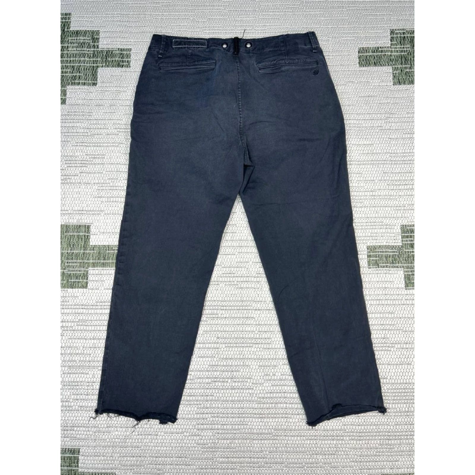 Rag & Bone Rag And Bone Jeans Womens 29 Black Denim Mid Rise Straight Leg Frayed Hem 32x25 Size 29" - 2 Thumbnail