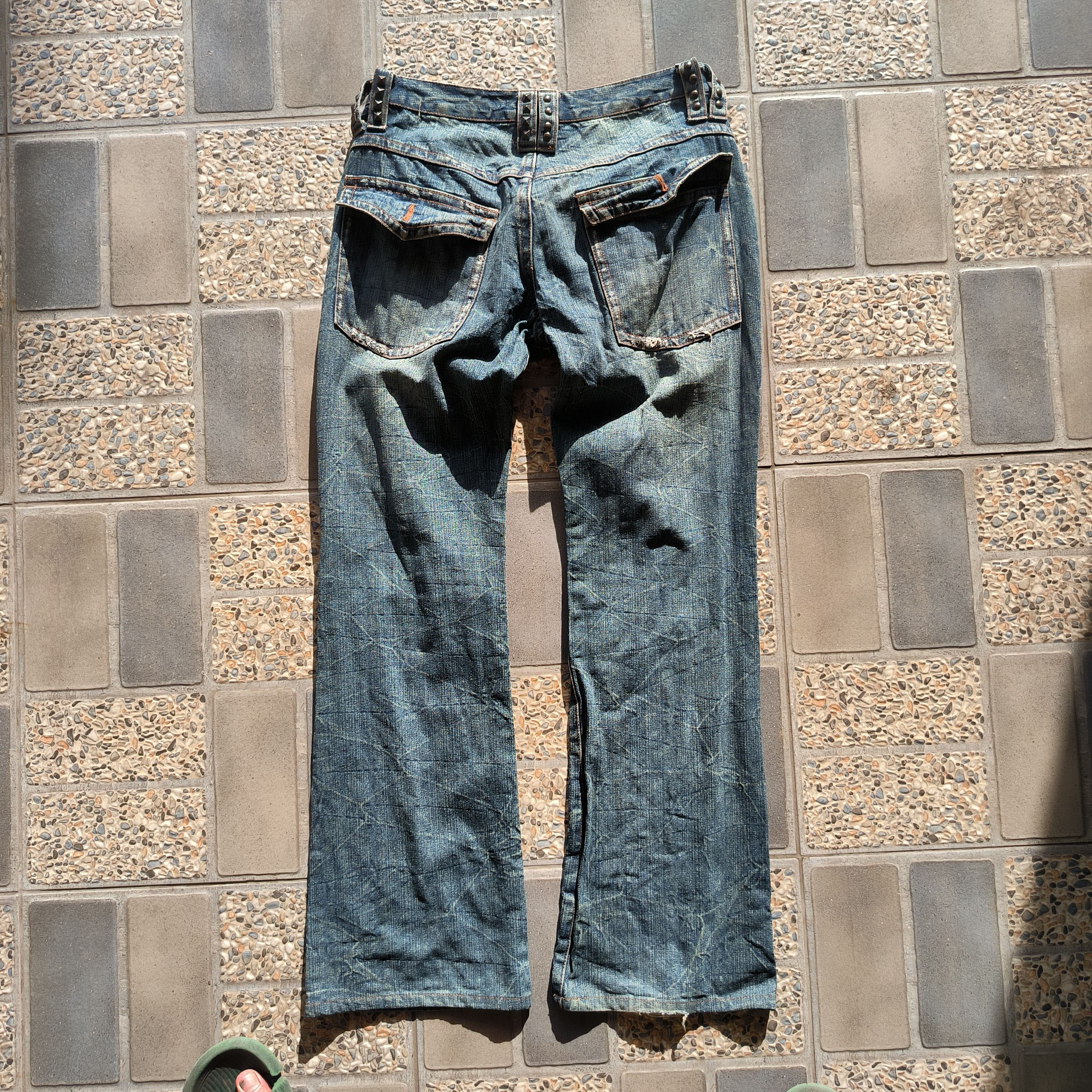 LOWBOX Vintage 2000s LOWBLOX Flared Jeans Size US 33 - 7 Thumbnail