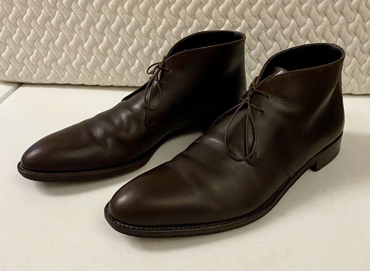 Ermenegildo Zegna Ermenegildo Zegna 🇮🇹 Dk Brown Calfskin Chukka Boots 8.5 D VGC Size US 8.5 / EU 41-42 - 12 Thumbnail