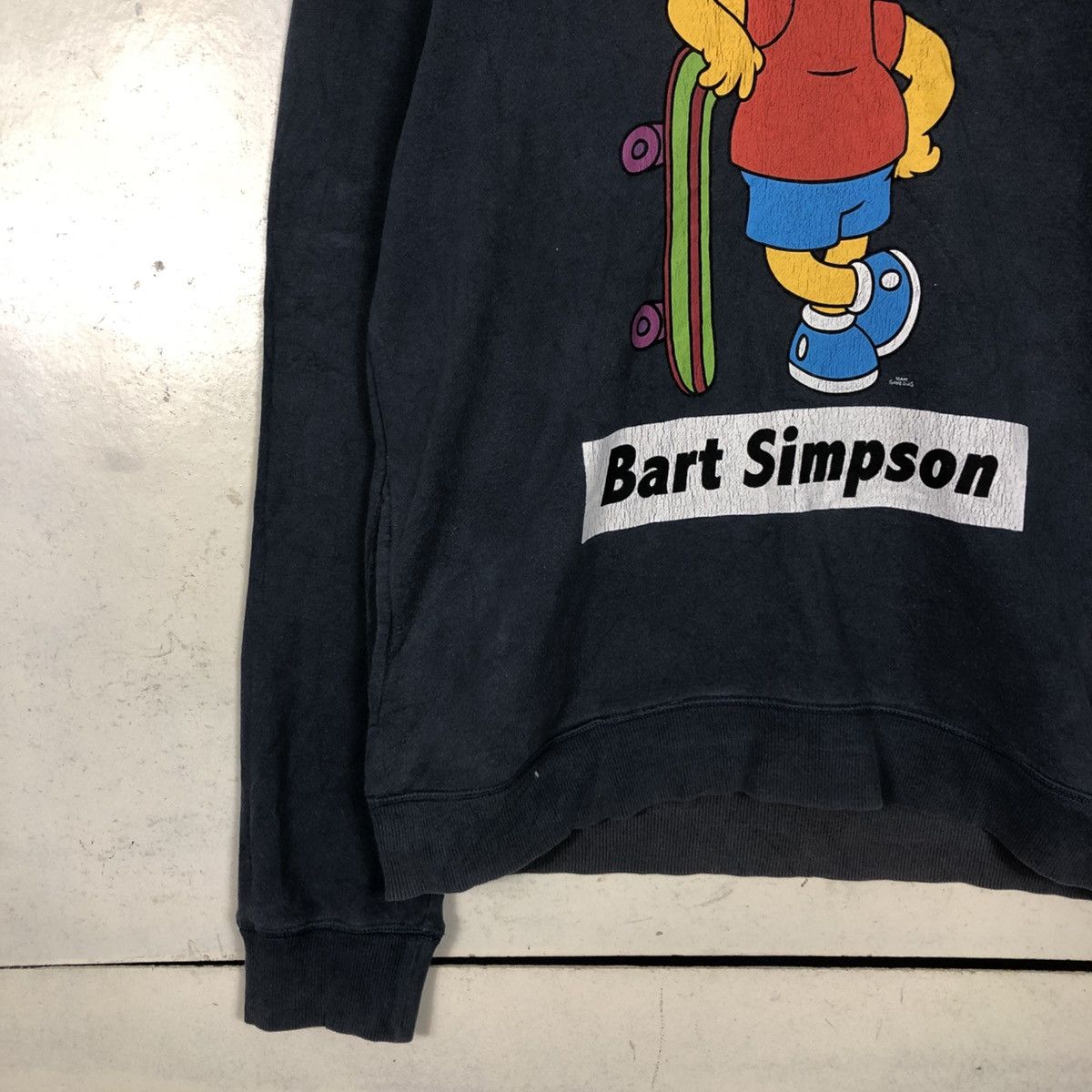 Vintage 📌Vintage Hoodie Pull Over Cartoon Bart Simpsons Big Logo Size US L / EU 52-54 / 3 - 6 Thumbnail