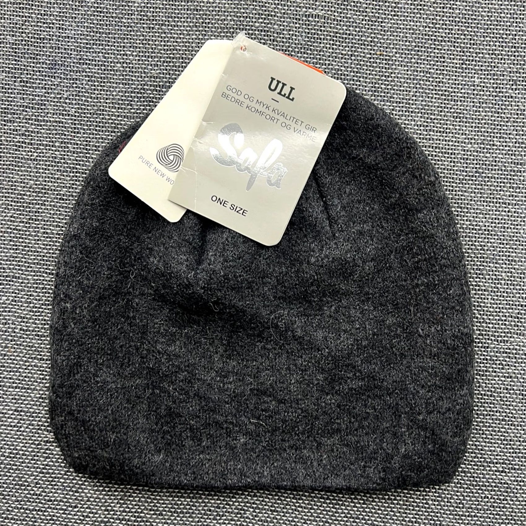 Vintage Safa Womens Beanie Hat One Size 100% Virgin Wool Gray Fleece Thermal Knit Wool Beanie Womens Mens Girls Size ONE SIZE - 2 Thumbnail