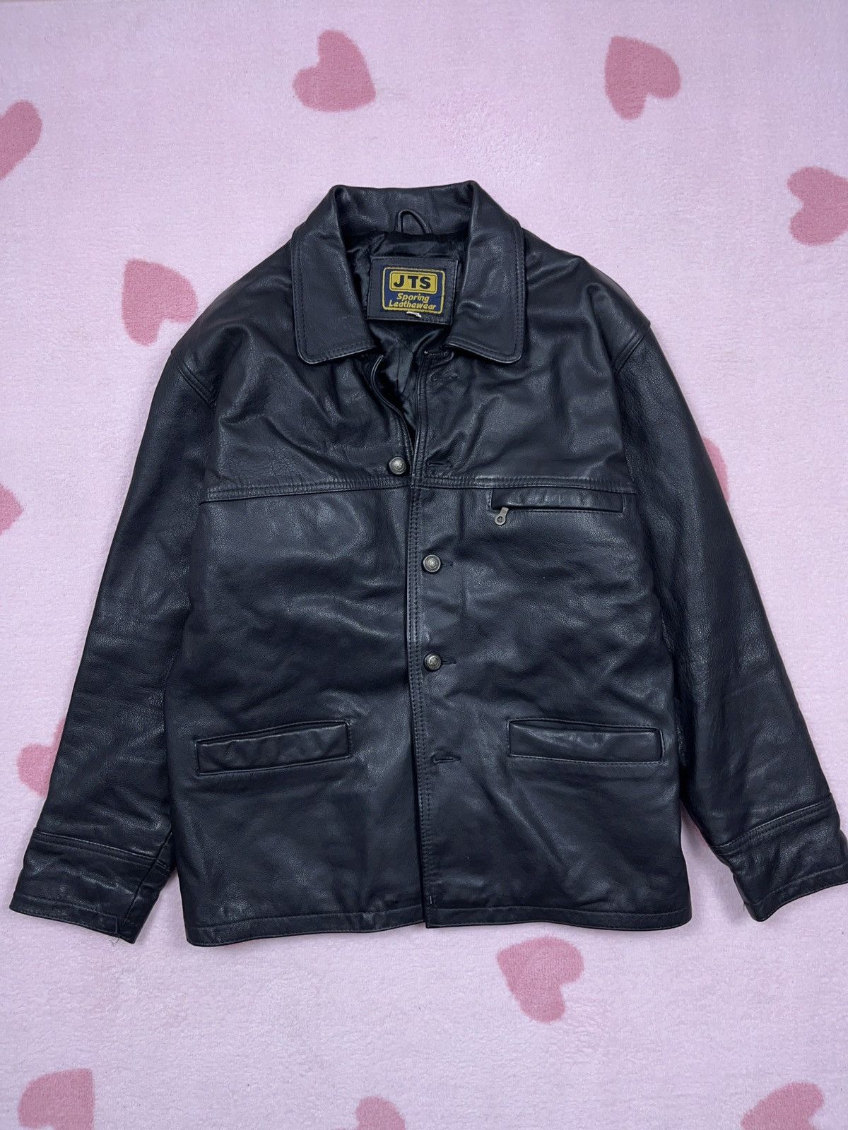 Genuine Leather × Japanese Brand × Vintage ➕ vintage y2k heavy leather short coat parka jacket Size US M / EU 48-50 / 2 - 1 Thumbnail