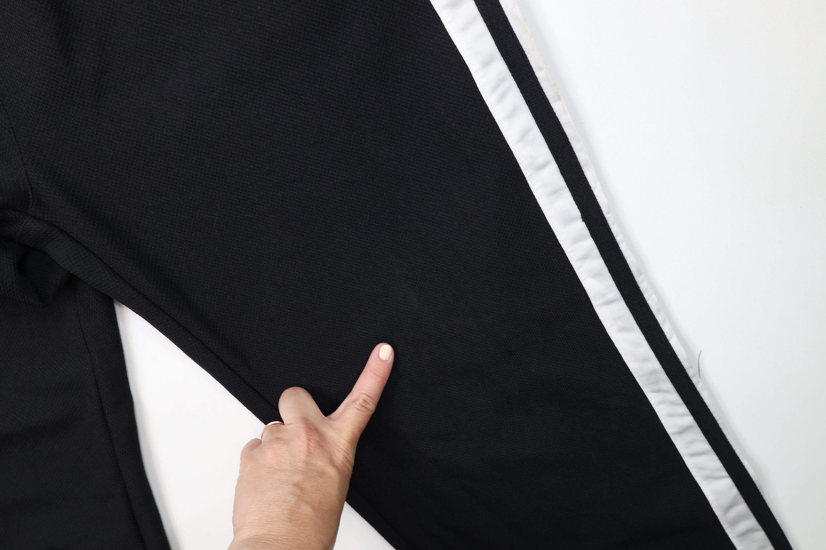 Vintage Vintage 90s Streetwear Knit Tearaway Wide Leg Pants Black Size US 38 / EU 54 - 10 Thumbnail