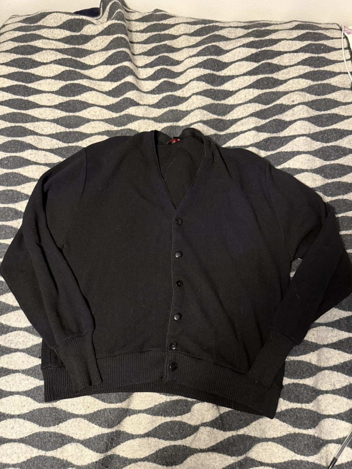 Vintage Arnold Palmer black cardigan Size US XL / EU 56 / 4 - 1 Thumbnail