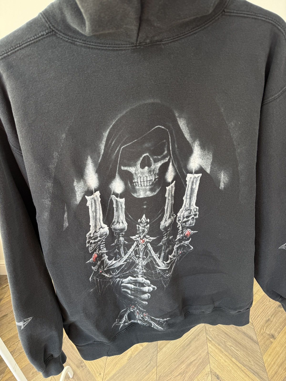 Other Vintage Spiral Gothic Skull Faded Distressed Y2K Rare Hoodie Size US S / EU 44-46 / 1 - 15 Thumbnail