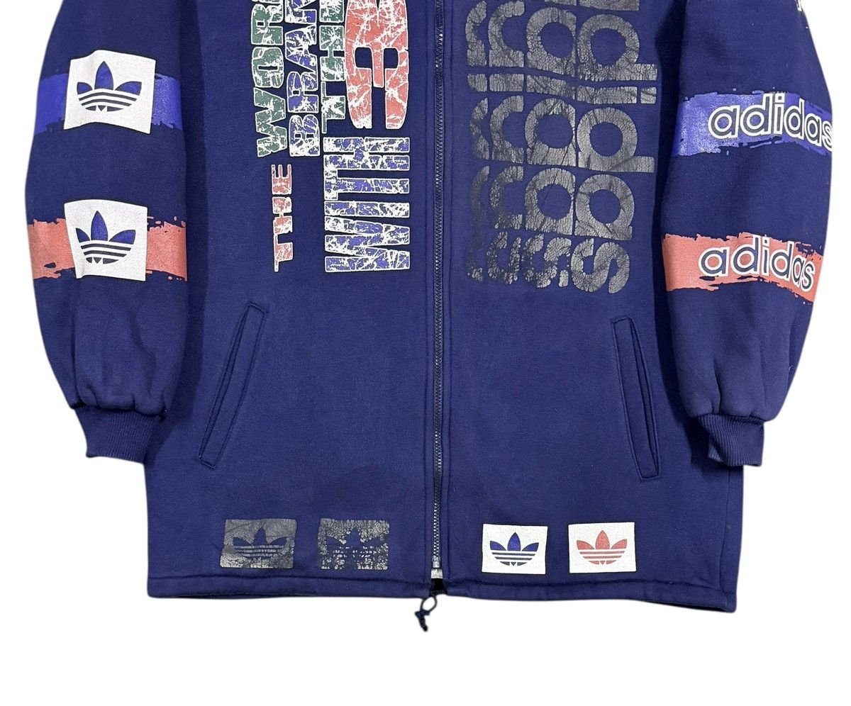 Adidas Vtg🌟Adidas Big Logo Sherpa Inner Hoodies Zipper Jacket Size US M / EU 48-50 / 2 - 5 Thumbnail