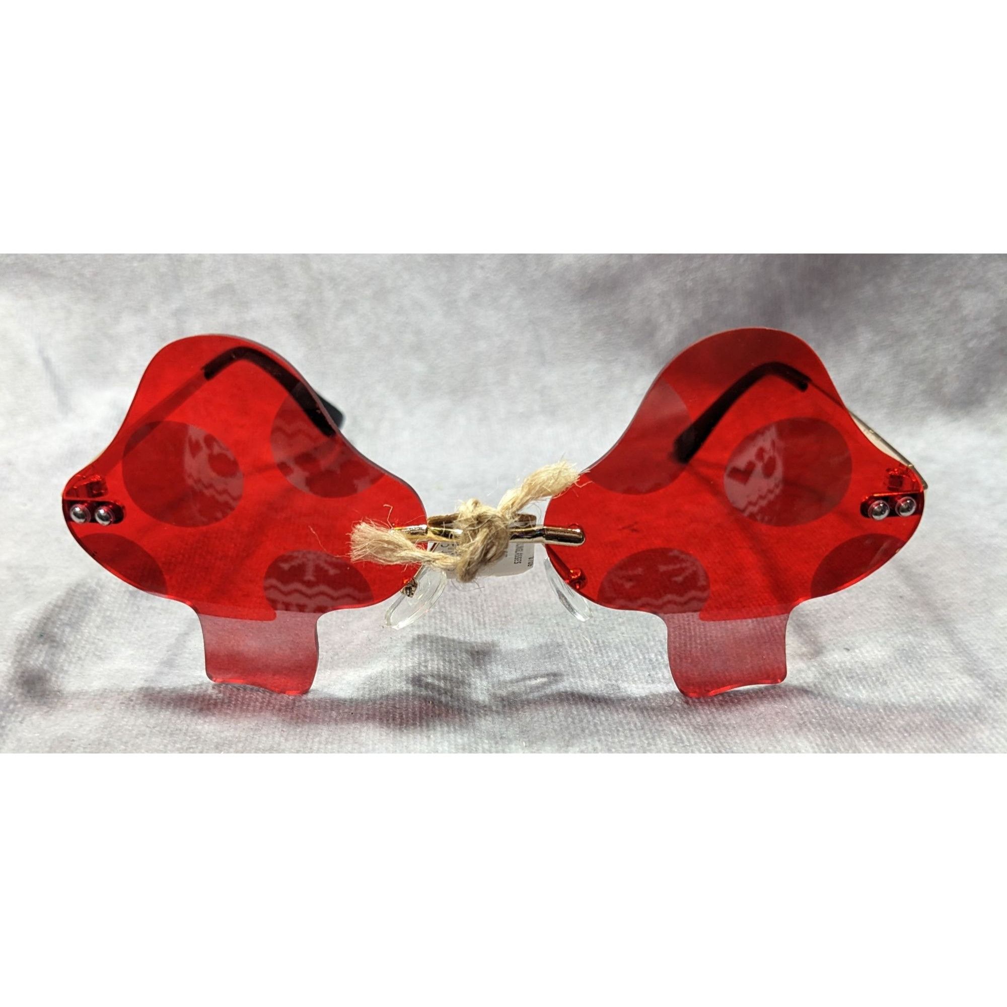 Other Funky Cottagecore Red Mushroom Novelty Sunglasses Size ONE SIZE - 1 Thumbnail